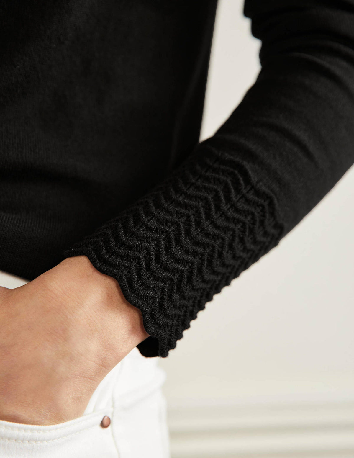 Collar Detail Cardigan-Black-5