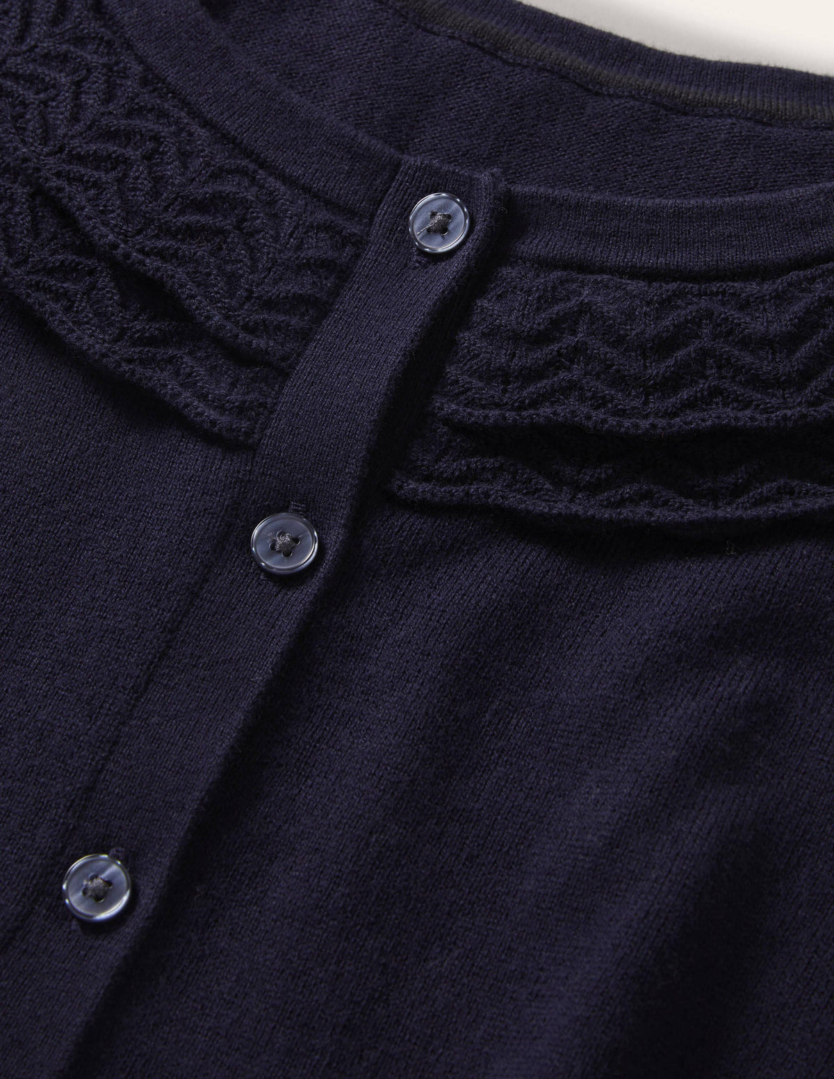 Collar Detail Cardigan-Navy - Image 6