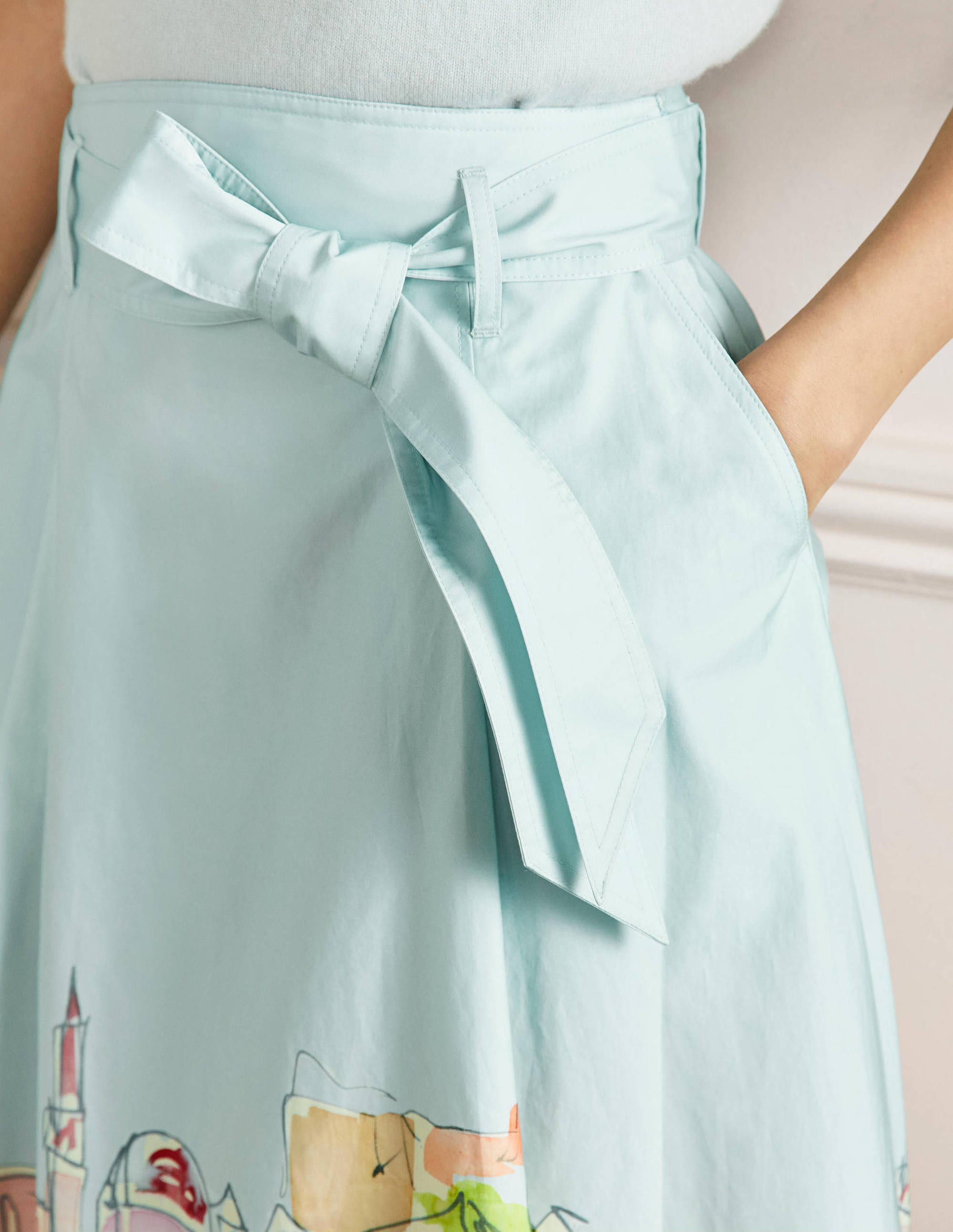 Round Waistband Full Skirt-Rainbow Village - Image 2