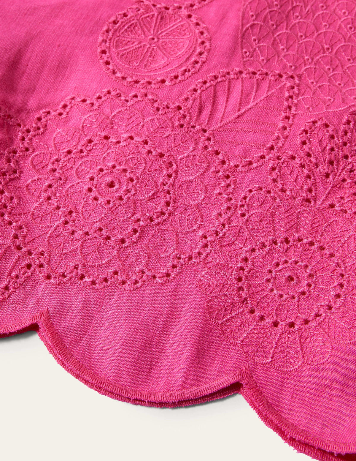 Tamsin Embroidered Shorts-Party Pink, Tropical Broderie - Image 5