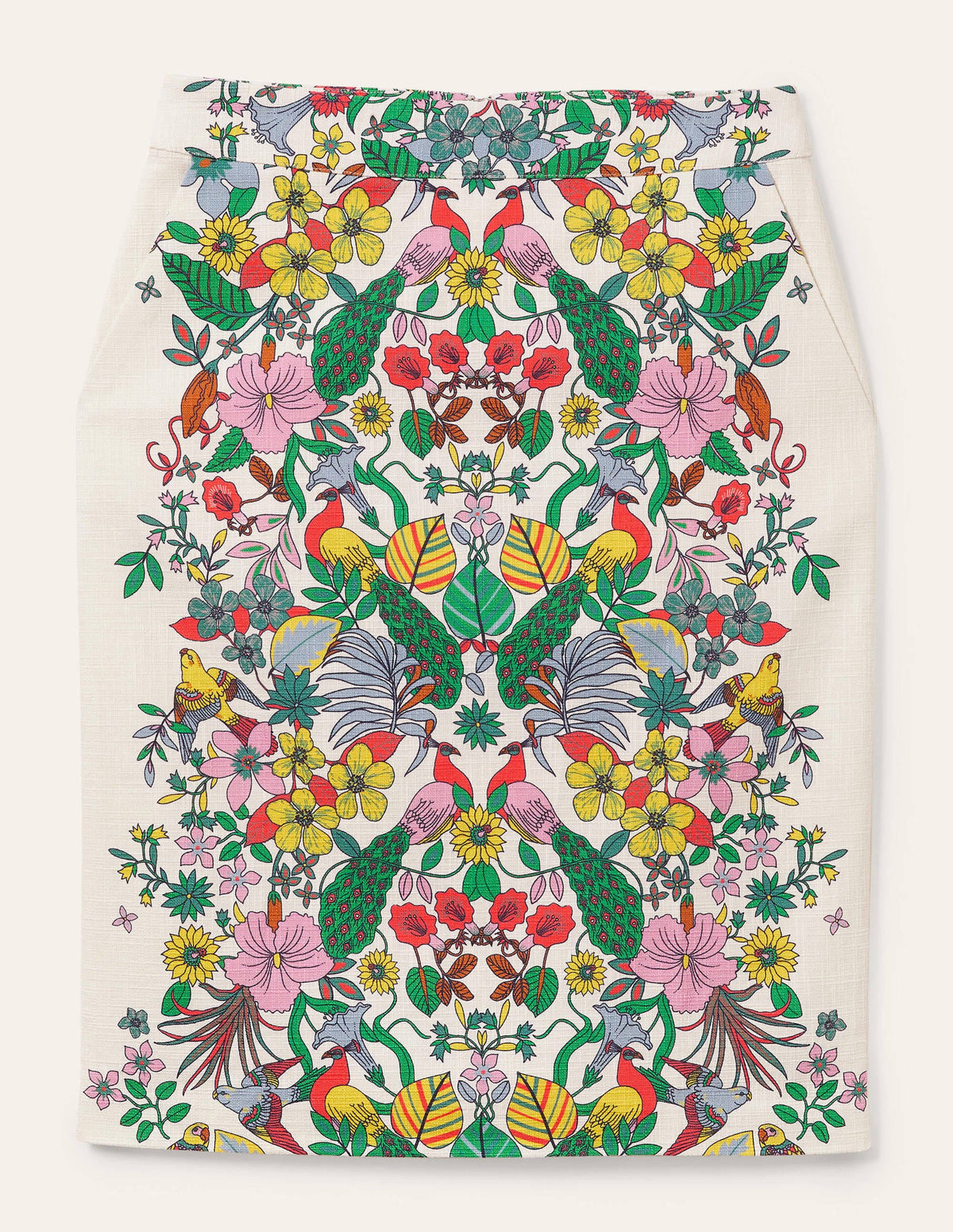 Textured Pencil Skirt-Exotic Paradise - Image 9