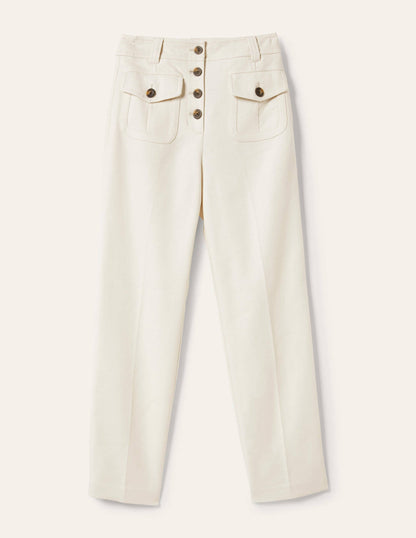 Carrie High Waisted Trousers-Meringue-6