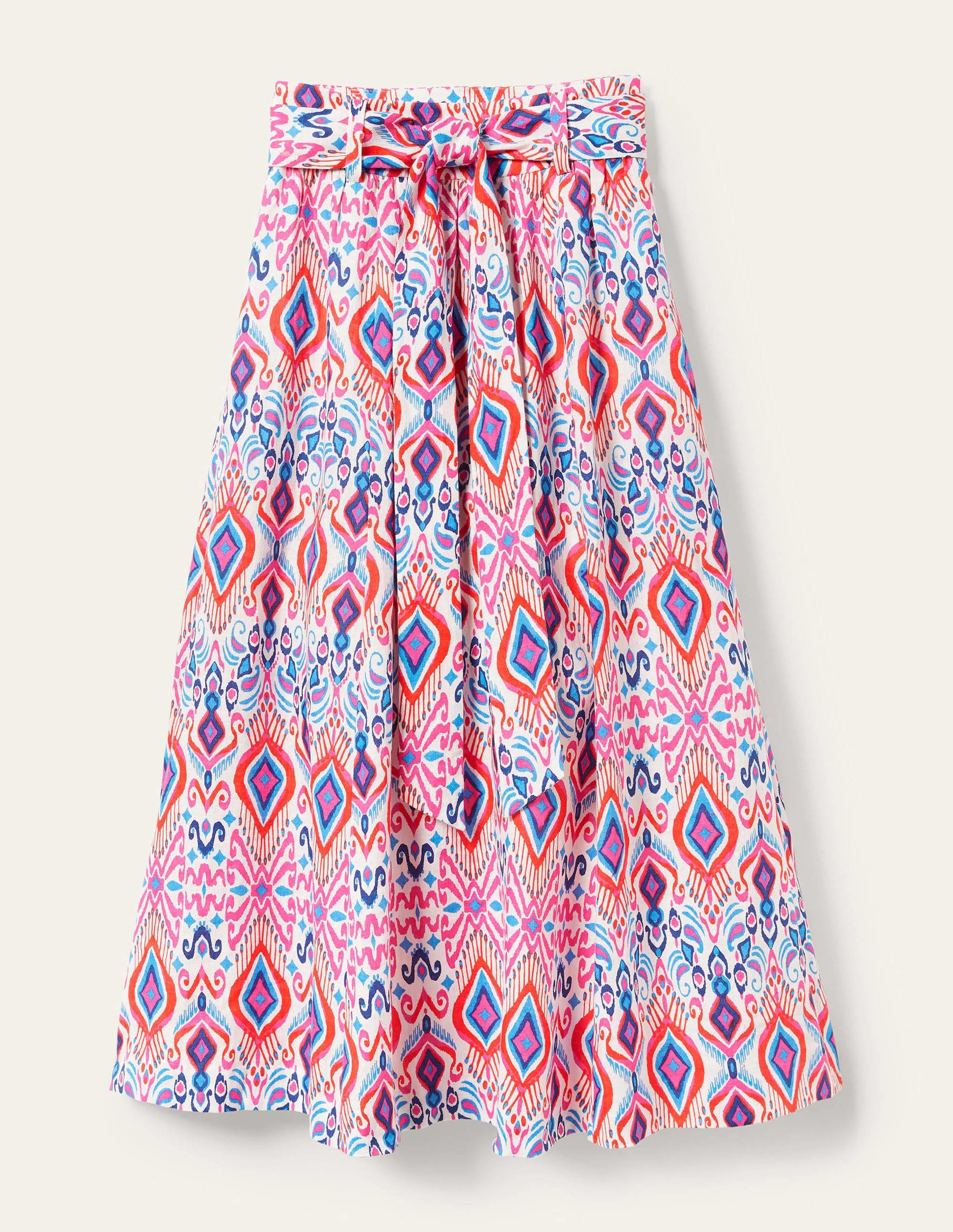 Rosemary Linen Midi Skirt-Ikat Paradise-6