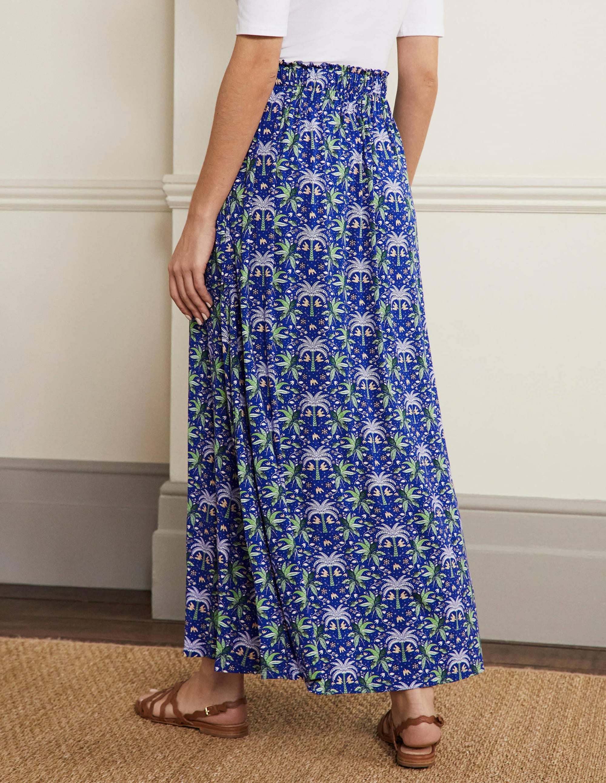 Pull On Jersey Maxi-Atlantic Ocean, Oriental Palm - Image 3