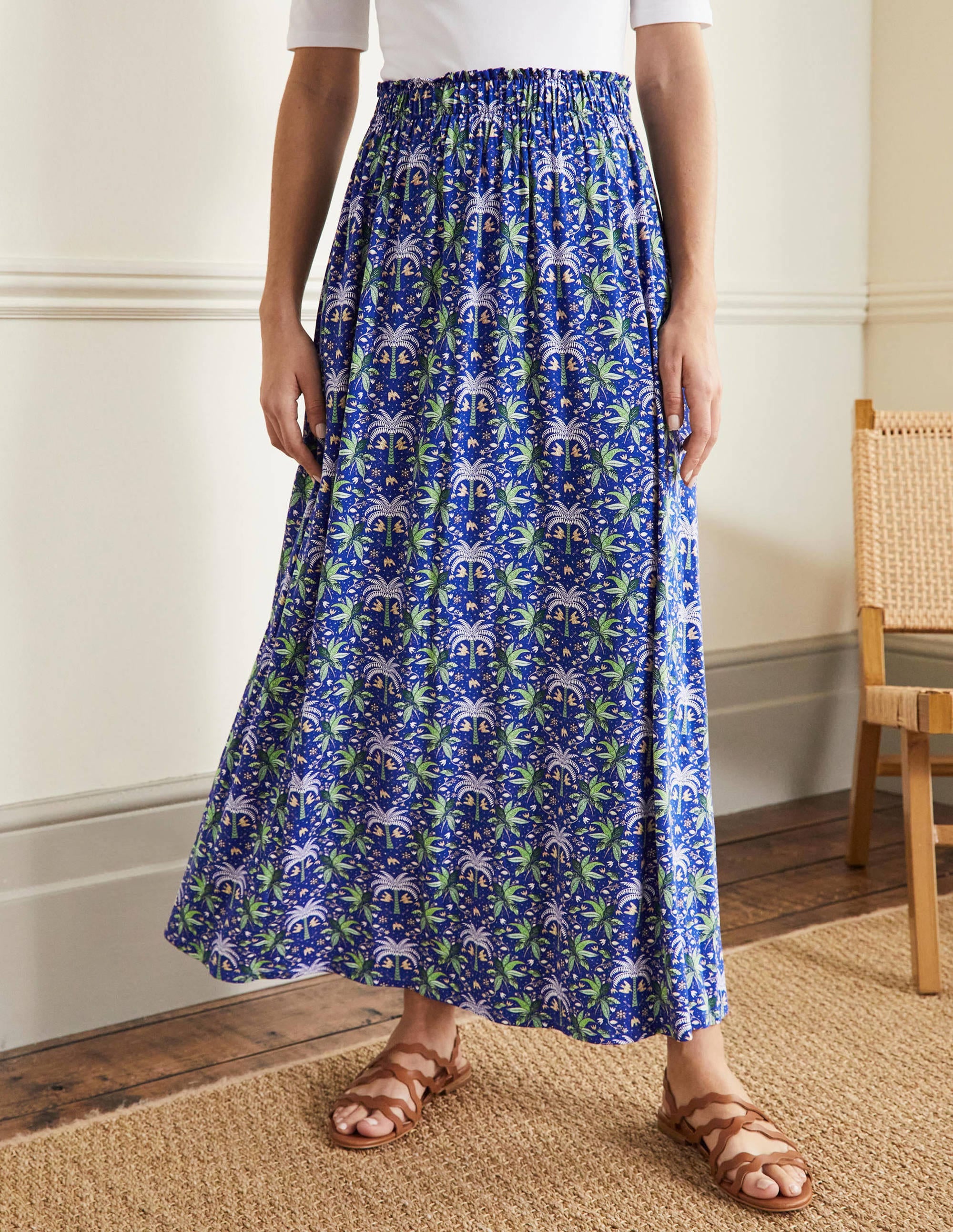Pull On Jersey Maxi-Atlantic Ocean, Oriental Palm - Image 4