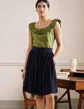 Pull On Jersey Mini Skirt-Navy