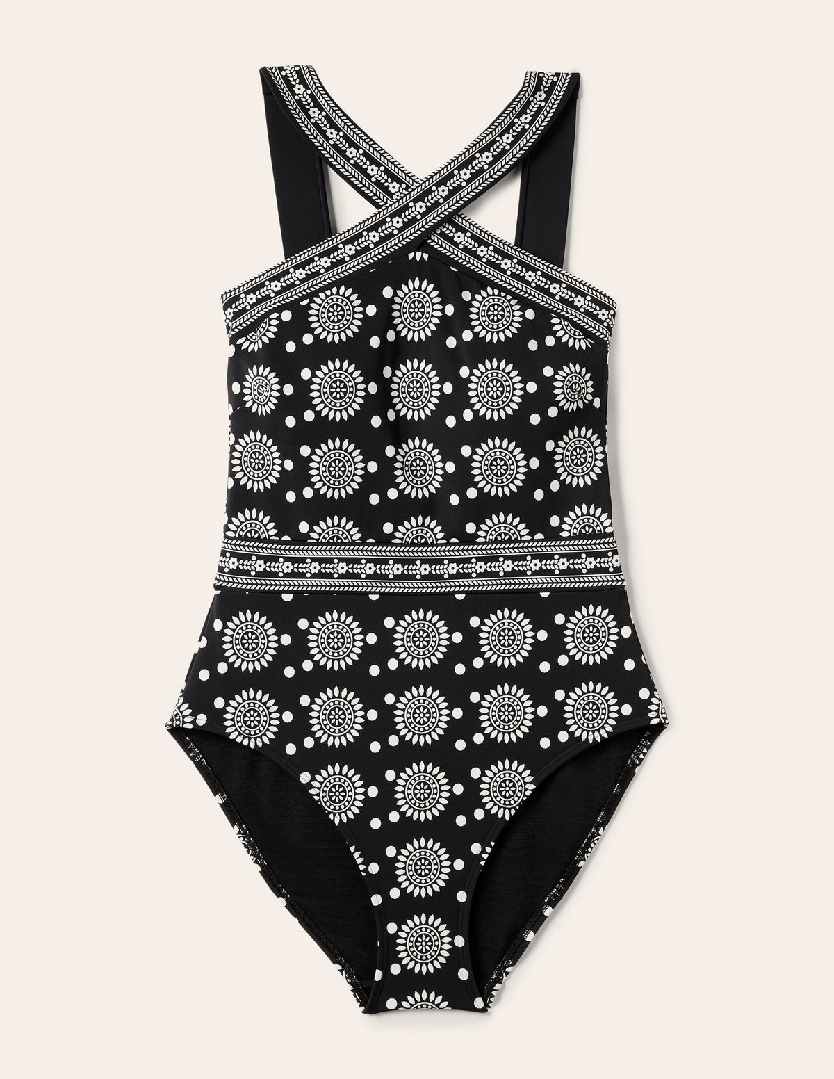 Positano Hotchpotch Swimsuit-Black, Sun Geo - Image 8