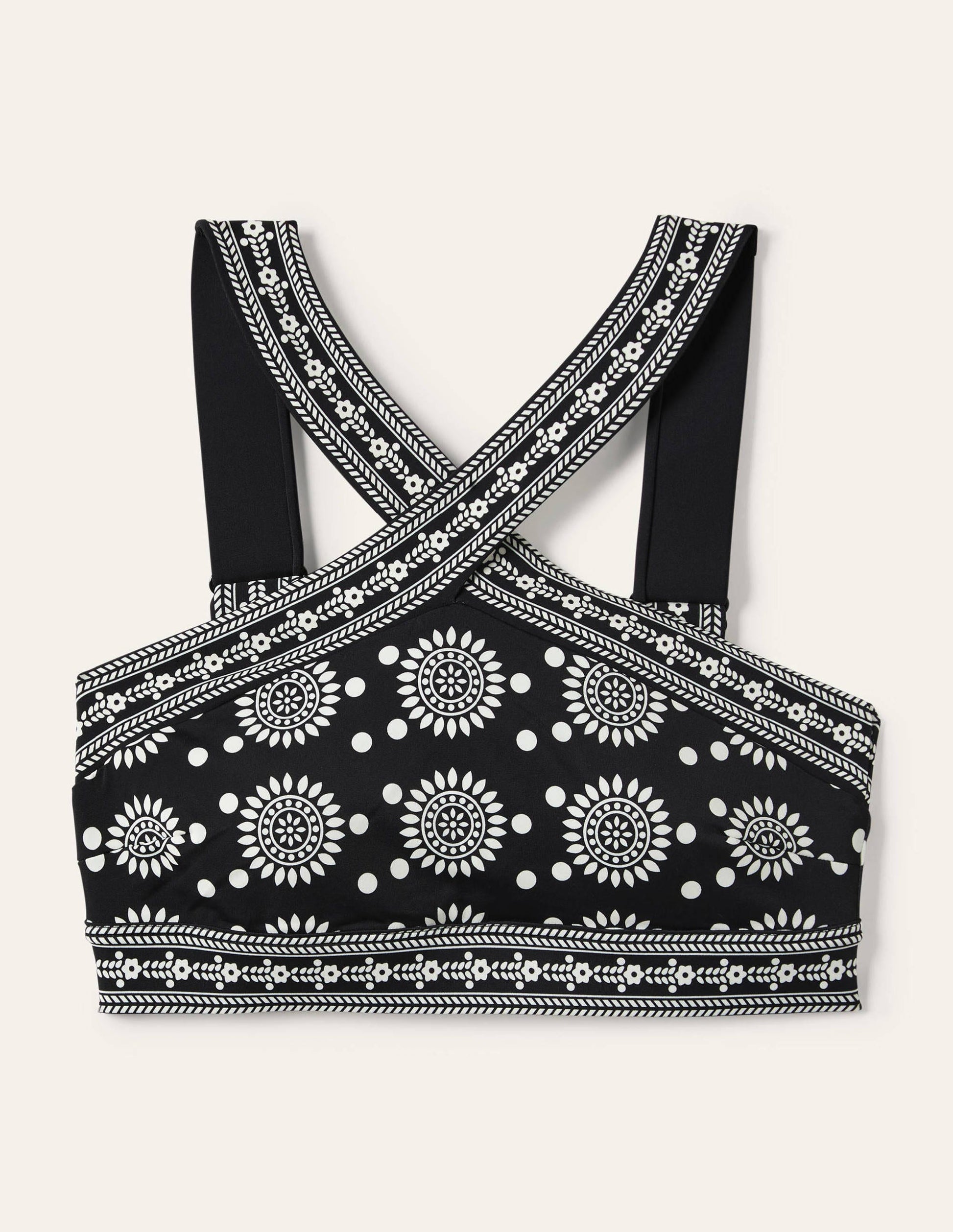 Positano Hotchpotch Bikini Top-Black, Sun Geo-5