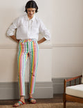 Relaxed Straight Jeans-Rainbow Multistripe