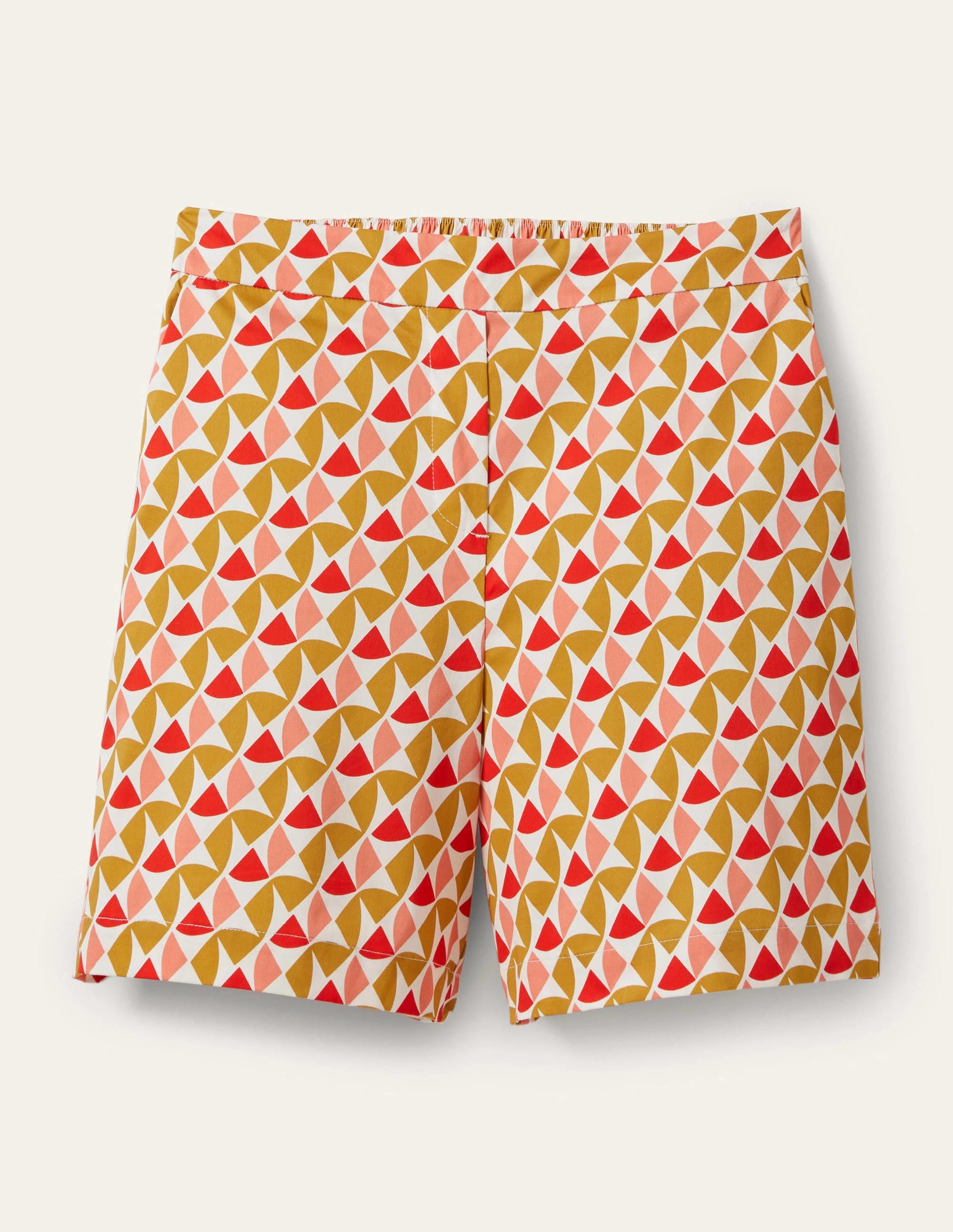 Pull On Shorts-Brioche, Rainbow Tile-5
