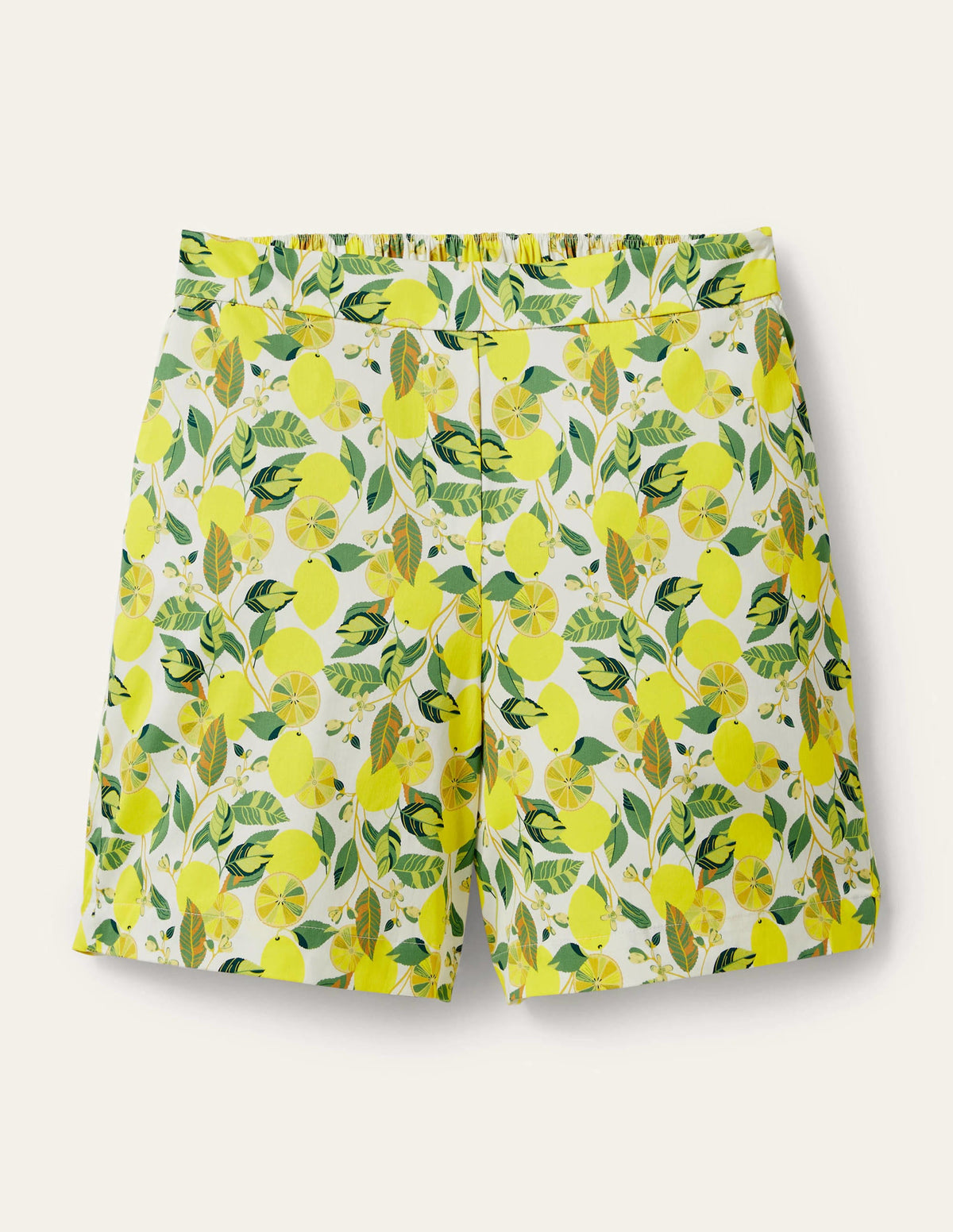 Pull On Shorts-Ivory, Lemon Vine - Image 6