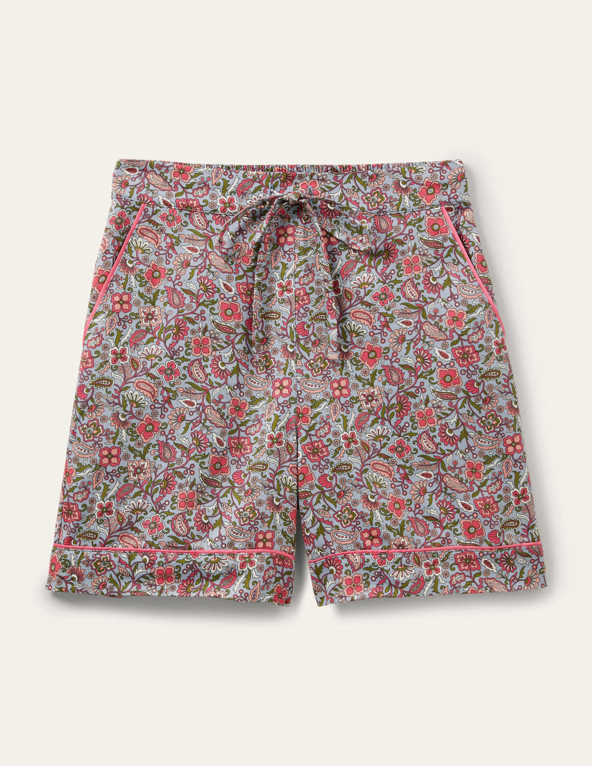 Easy Cotton Sleep Short-Blue/Ivory Oriental Paradise-5
