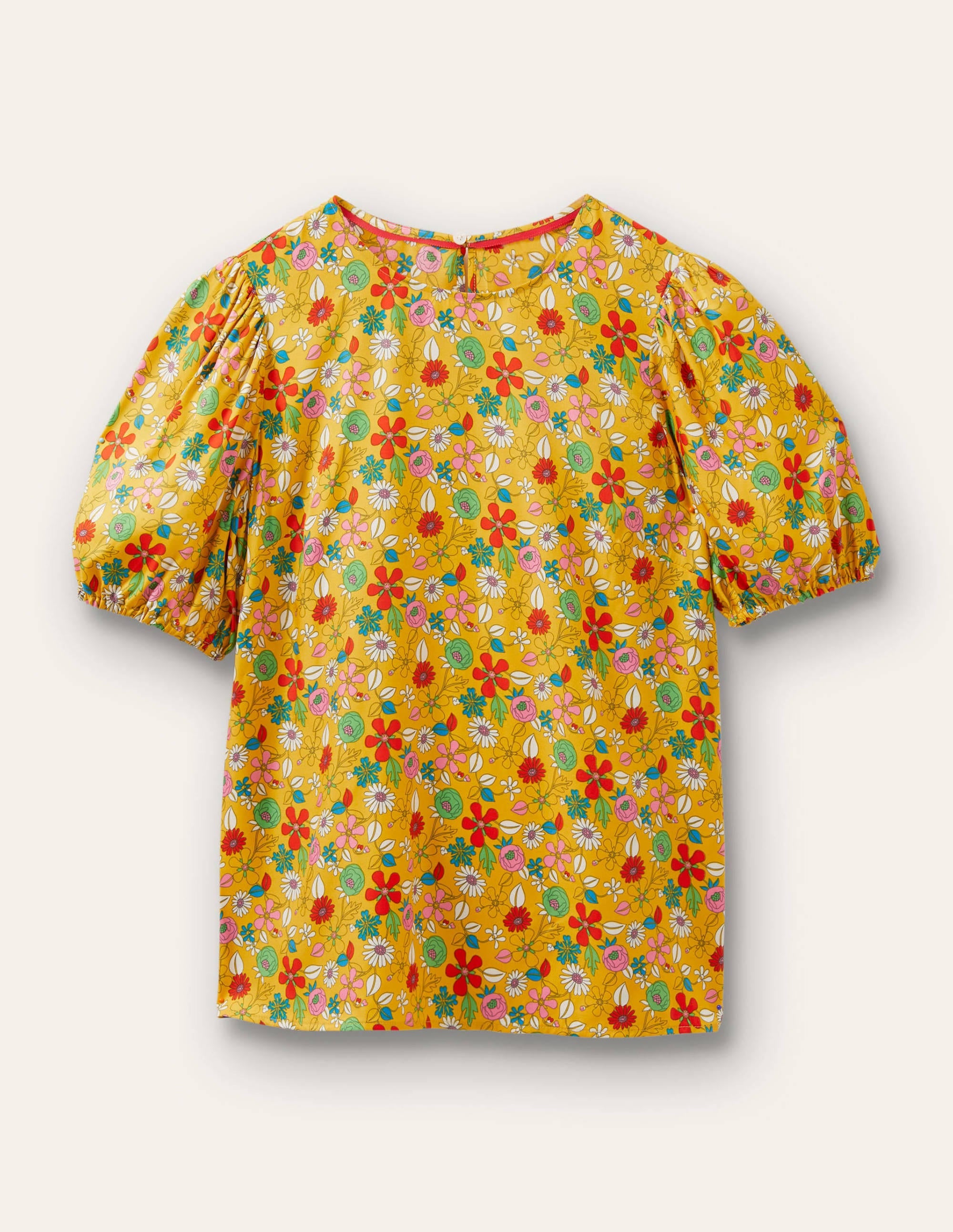 Adriana Puff Sleeve Top-Honeycomb, Ditsy Bloom - Image 5