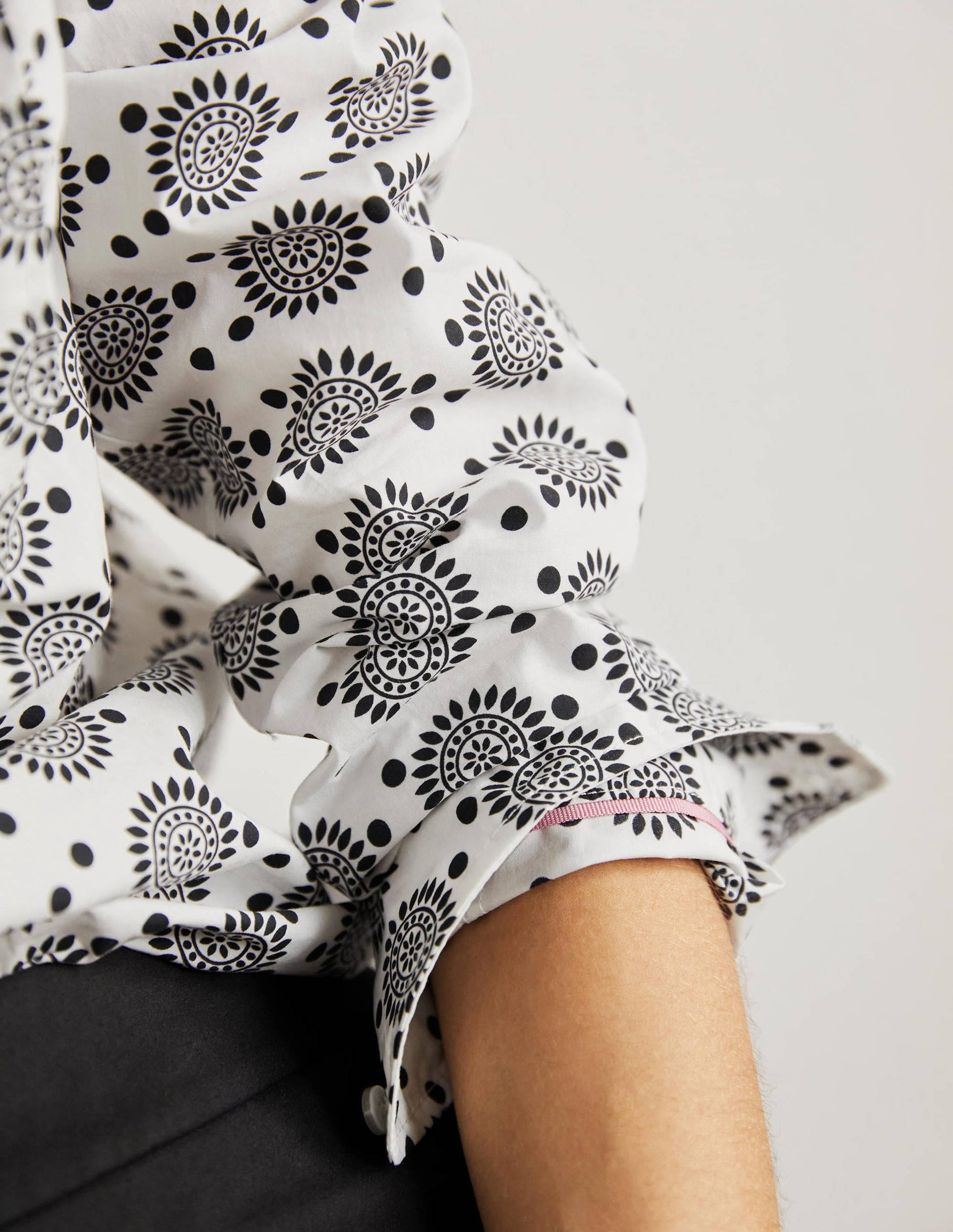 Classic Cotton Shirt-Ivory, Sun Geo-2