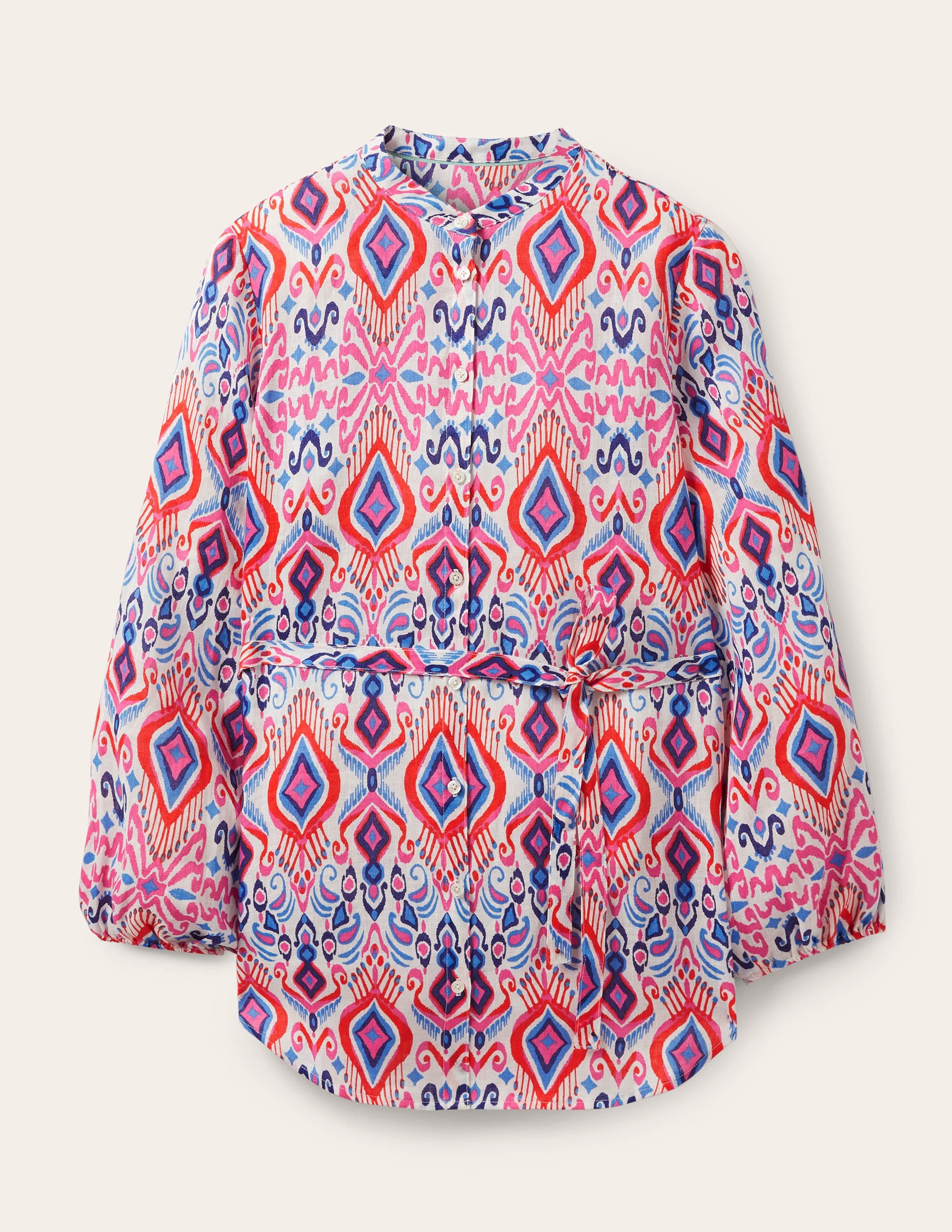 Rosie Linen Shirt-Multi, Ikat Paradise - Image 6