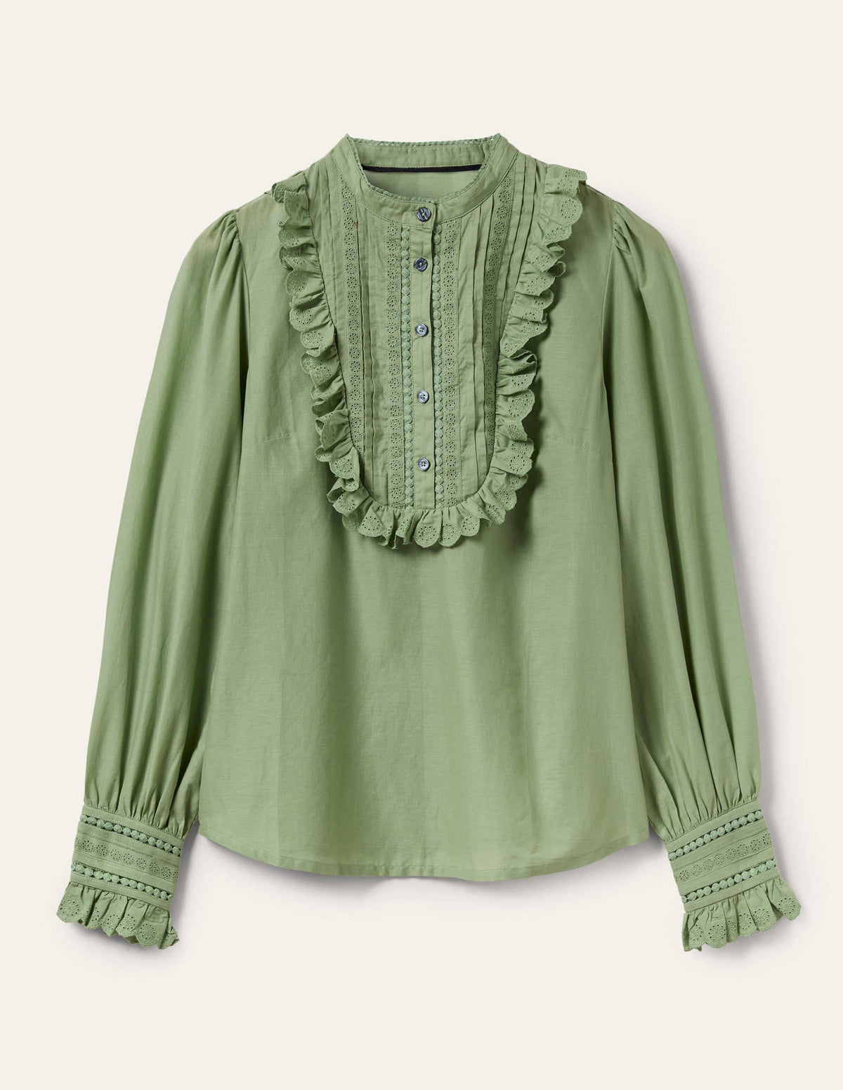 Frilly Popover Blouse-Basil-6