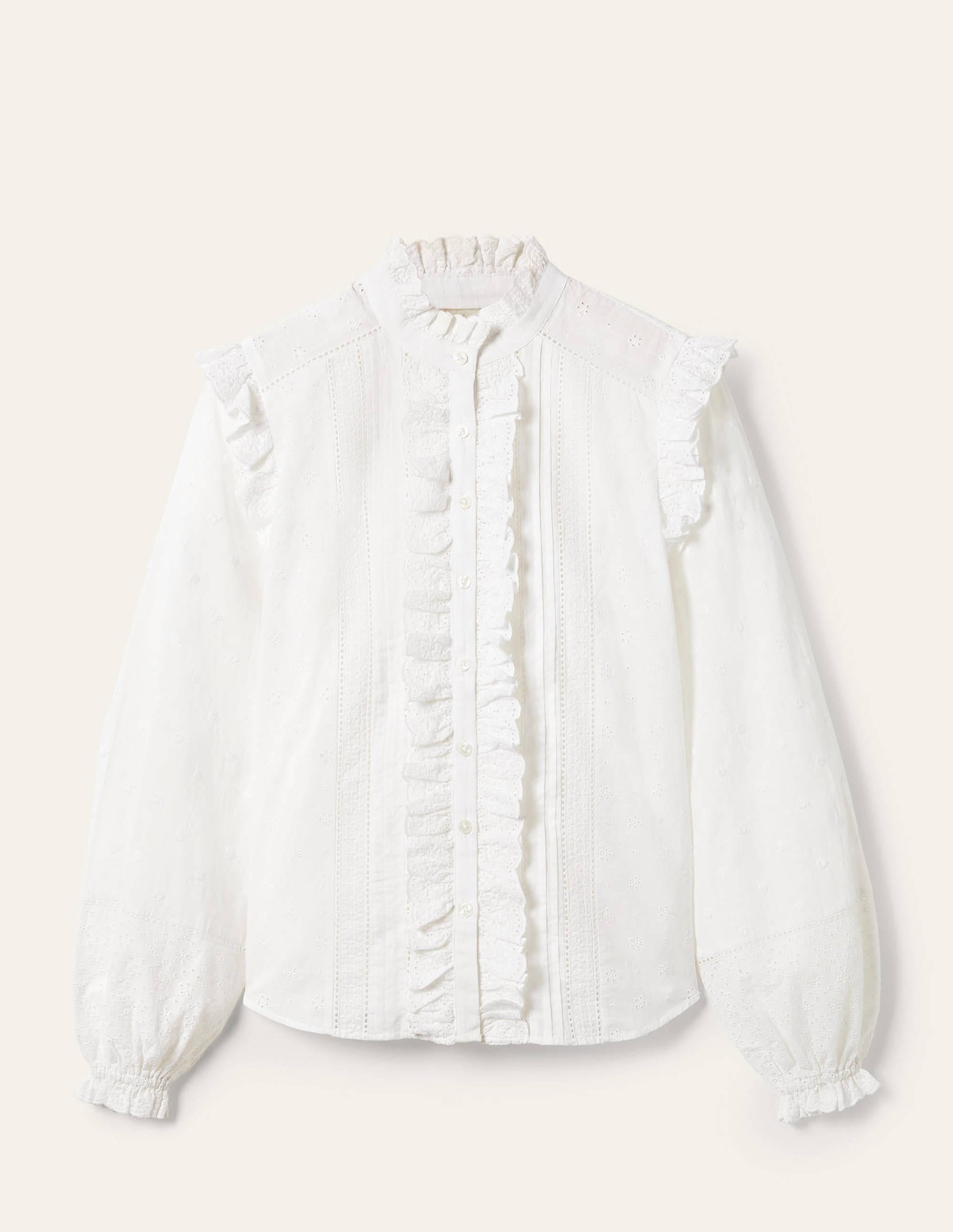 Iris Broderie Shirt-White - Image 6
