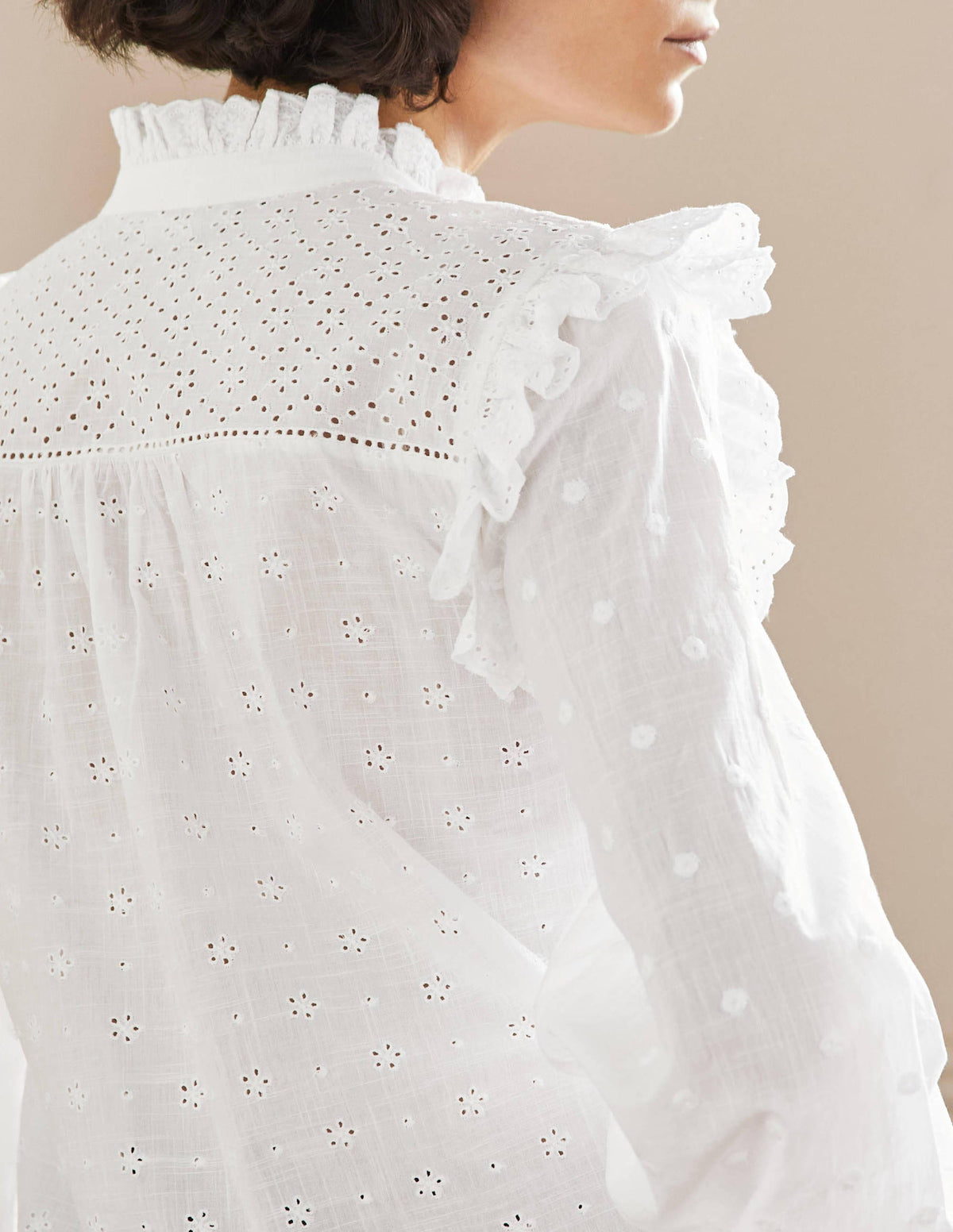 Iris Broderie Shirt-White - Image 5