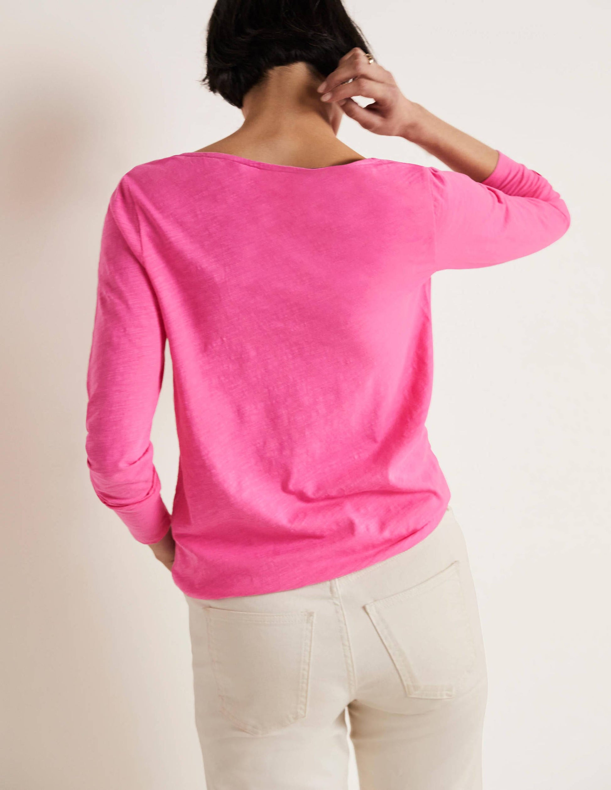 Cotton Square Neck Top-Festival Pink-3