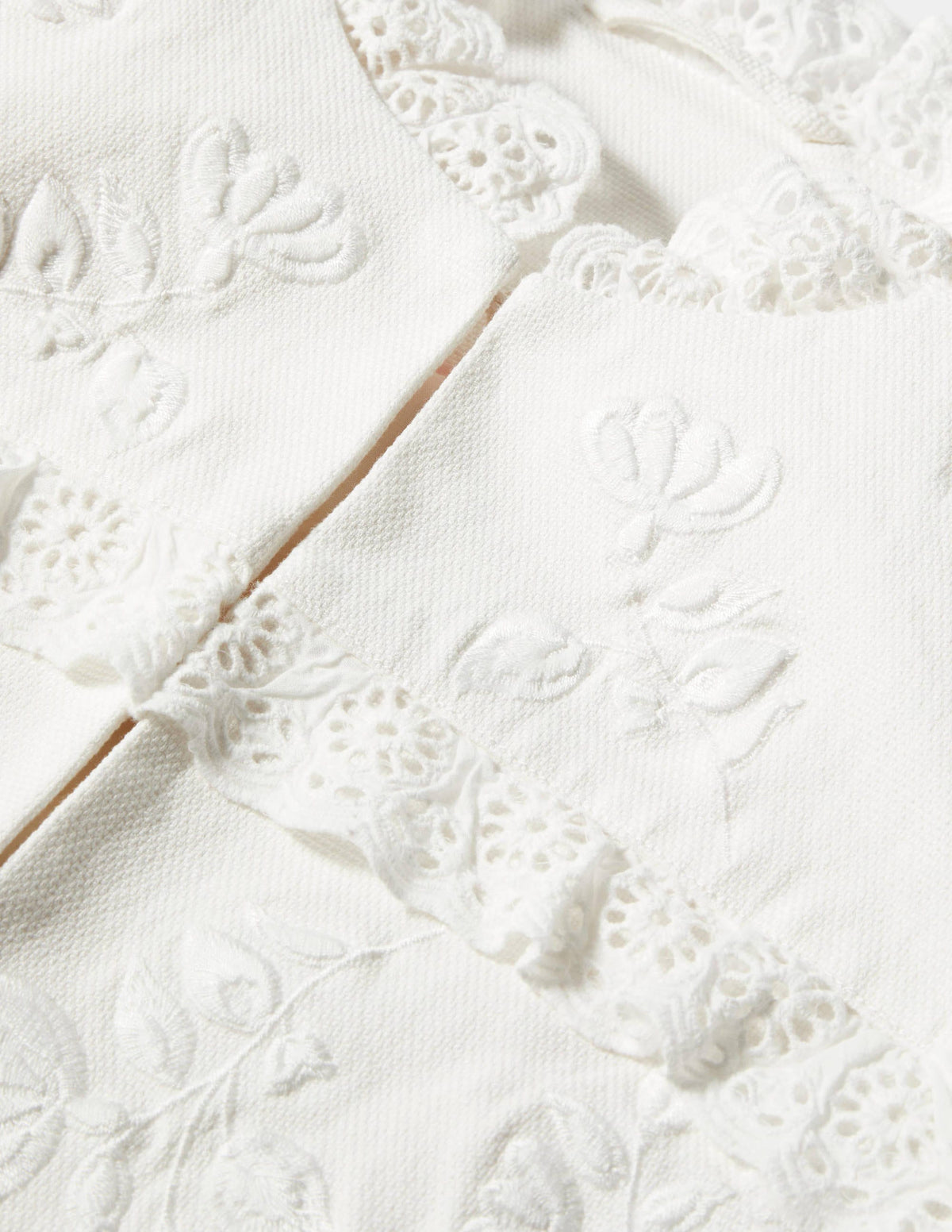 Cotton Broderie Jacket-Ivory - Image 6