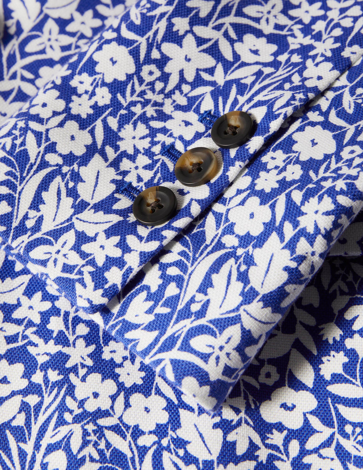 Carrie Textured Cotton Blazer-Ocean Blue/Ivory Wildflower - Image 6
