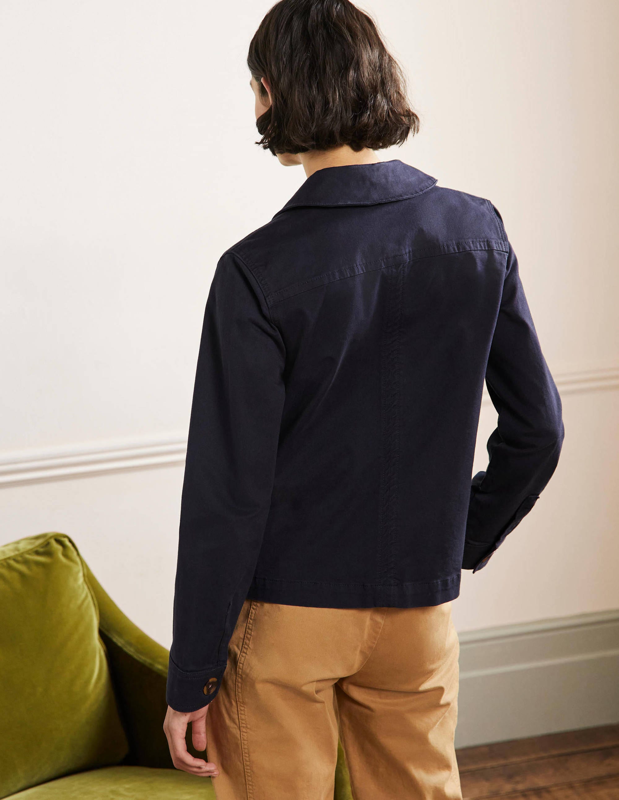 Patch Pocket Chore Jacket-Navy - Image 3