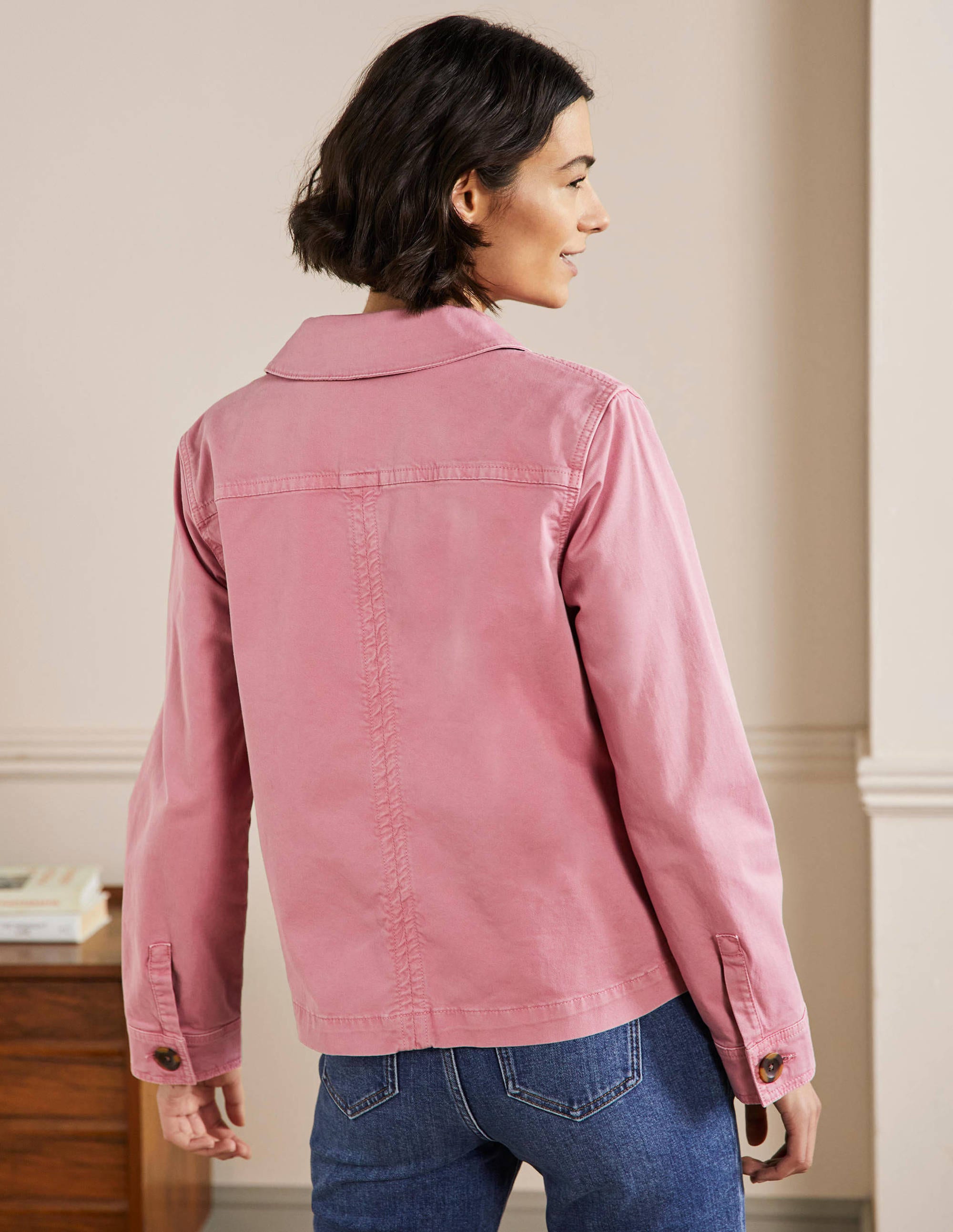 Patch Pocket Chore Jacket-Cherry Smoothie - Image 3