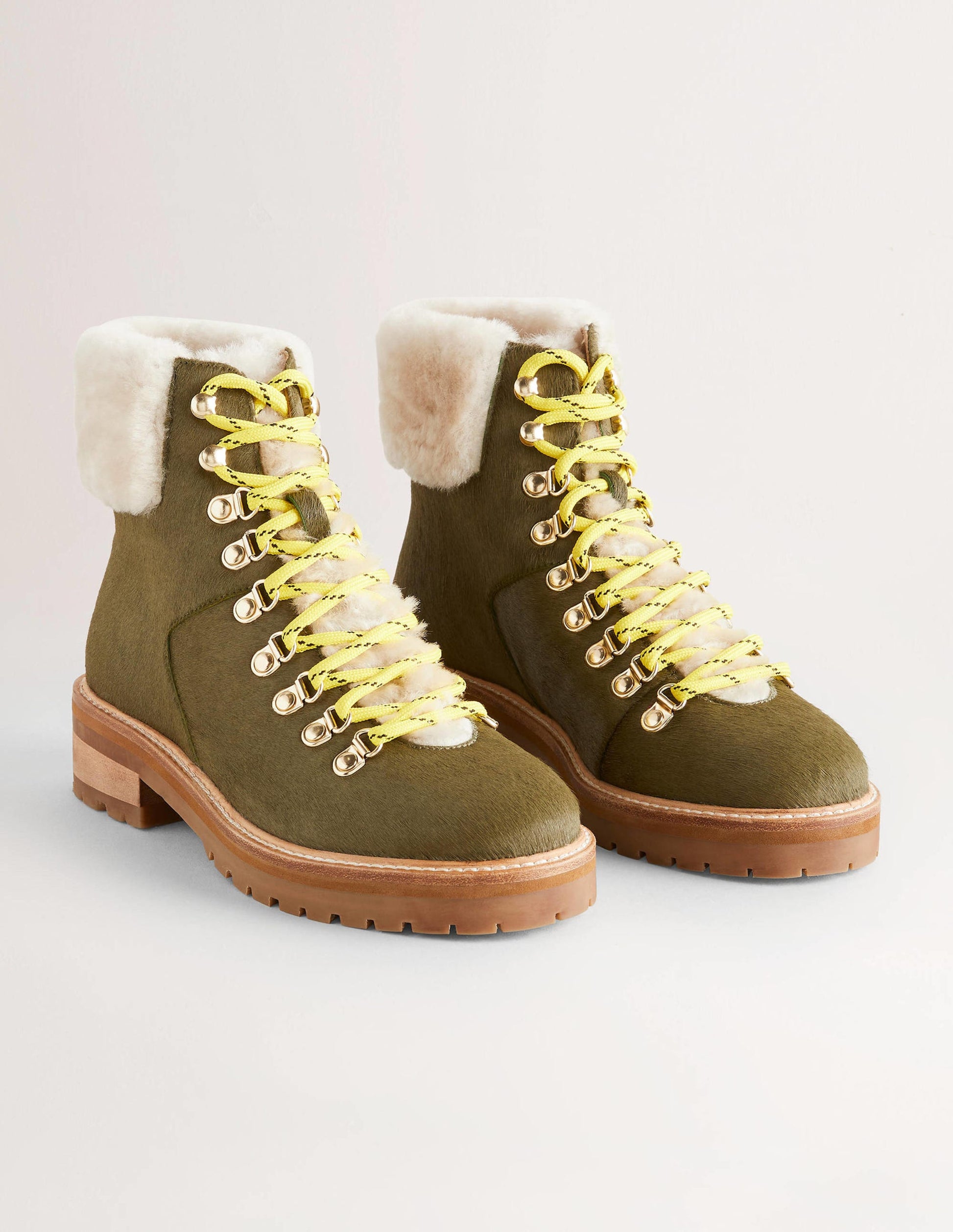 Lace-up Hiking Boots-Basil Green-2