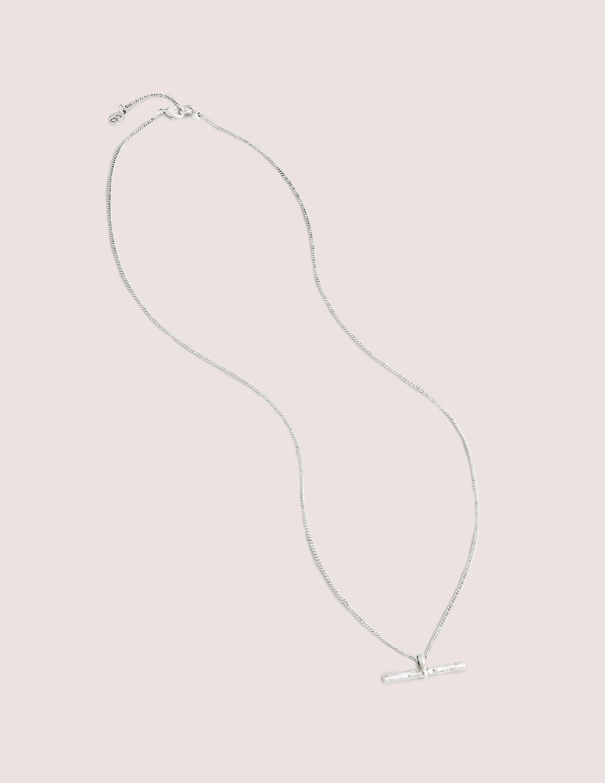 T-Bar Necklace-Silver - Image 1