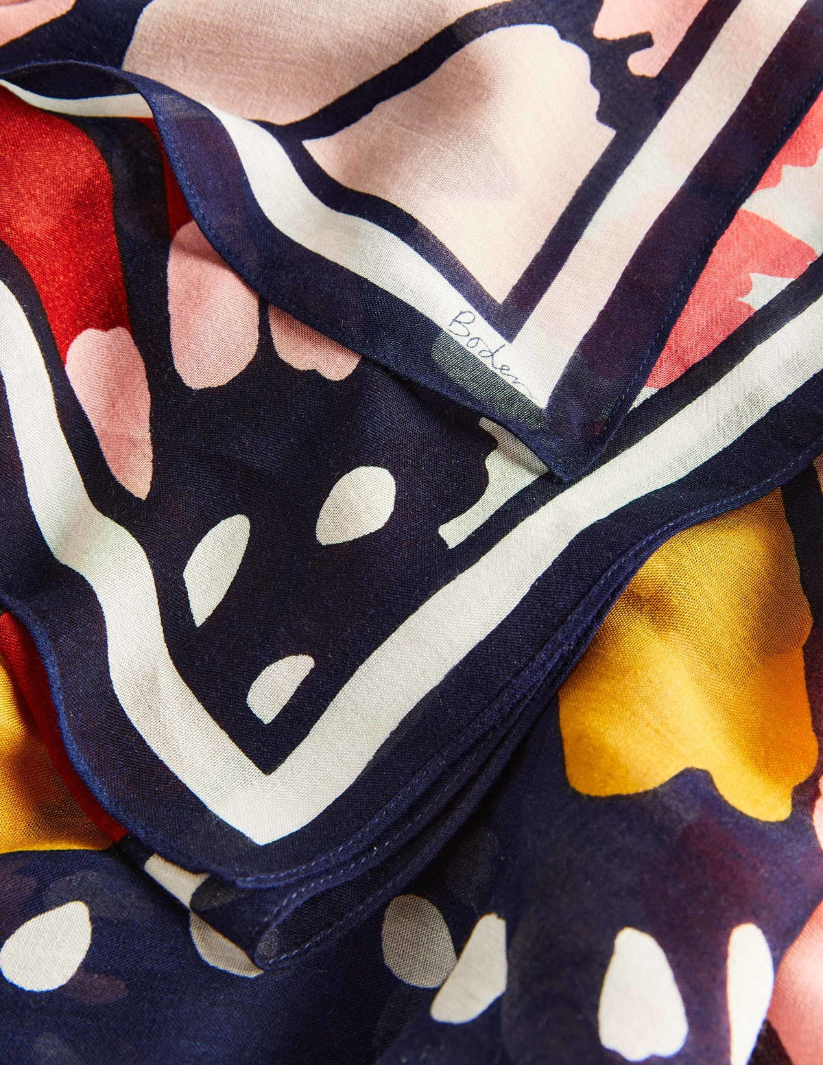 Printed Modal Scarf-Multi, Petal Stamp - Image 2