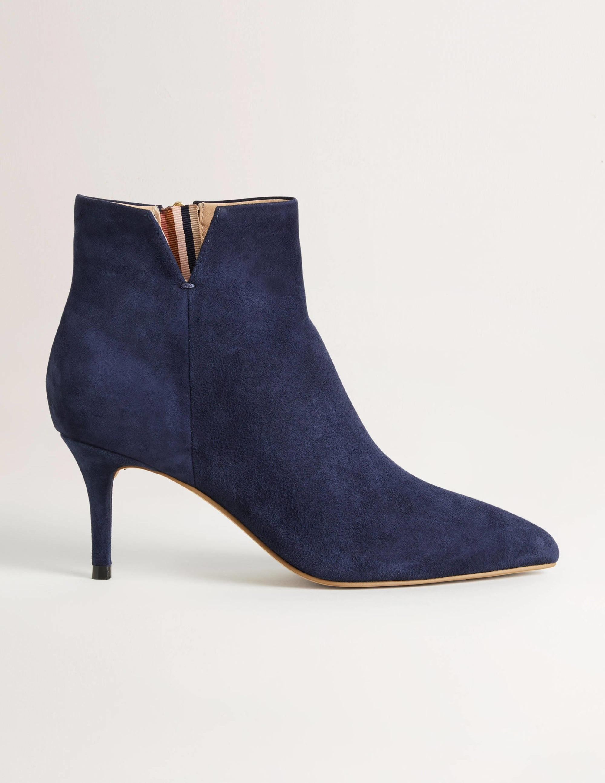 Suede Ankle Boots-Navy - Image 1