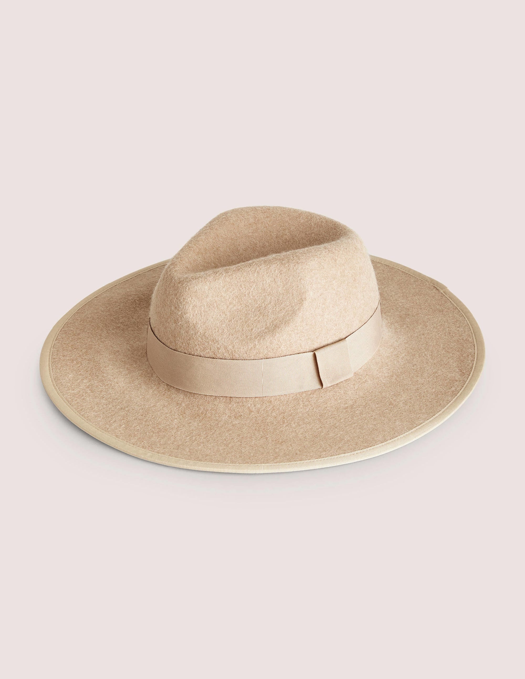 Felt Fedora Hat-Camel - Image 1
