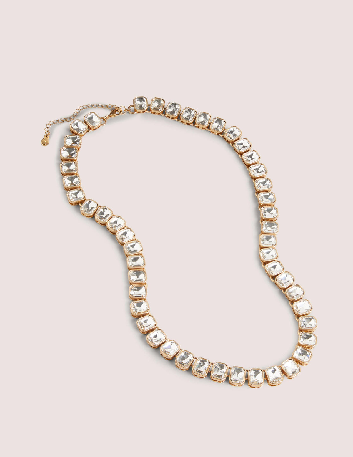 Long Jewelled Necklace-Clear-1
