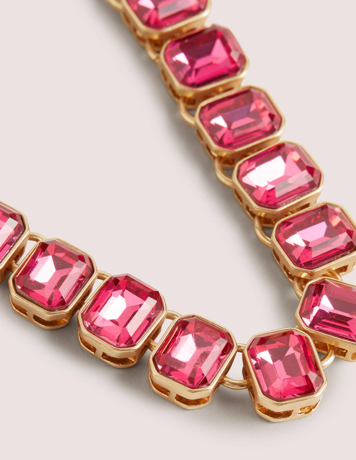Long Jewelled Necklace-Pink-2