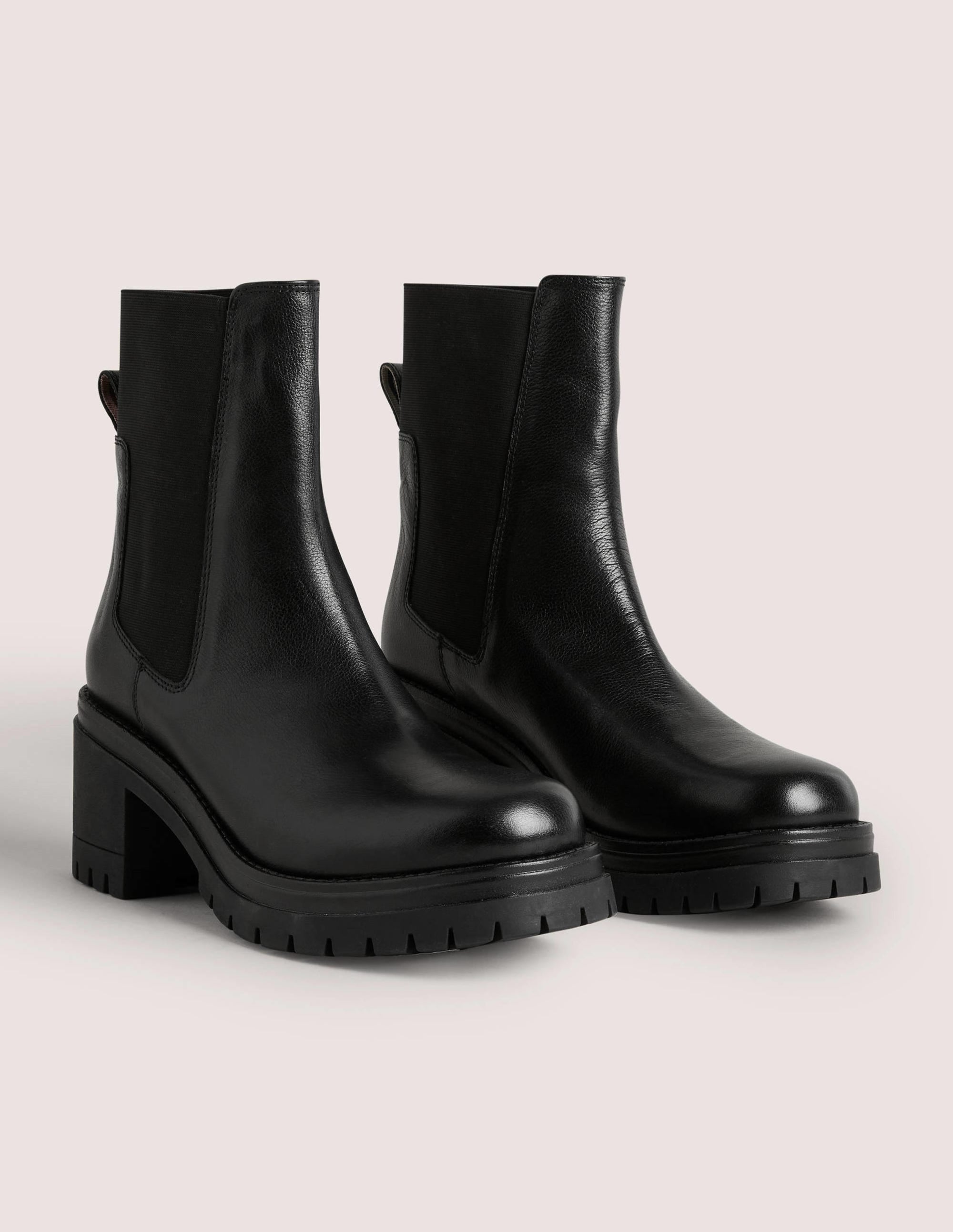 Chunky Heeled Chelsea Boots-Black - Image 2
