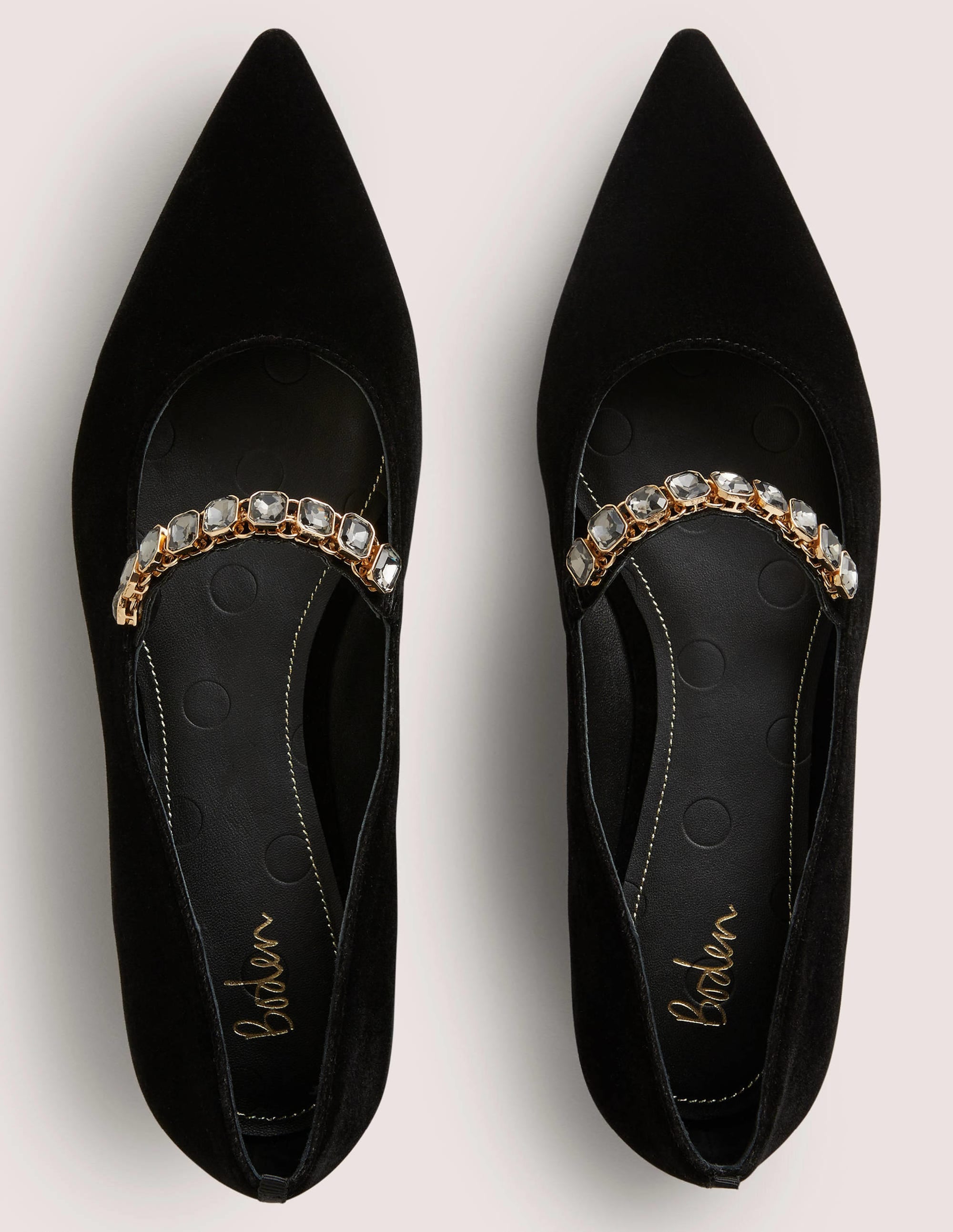 Crystal Strap Mary Jane Shoes-Black - Image 4