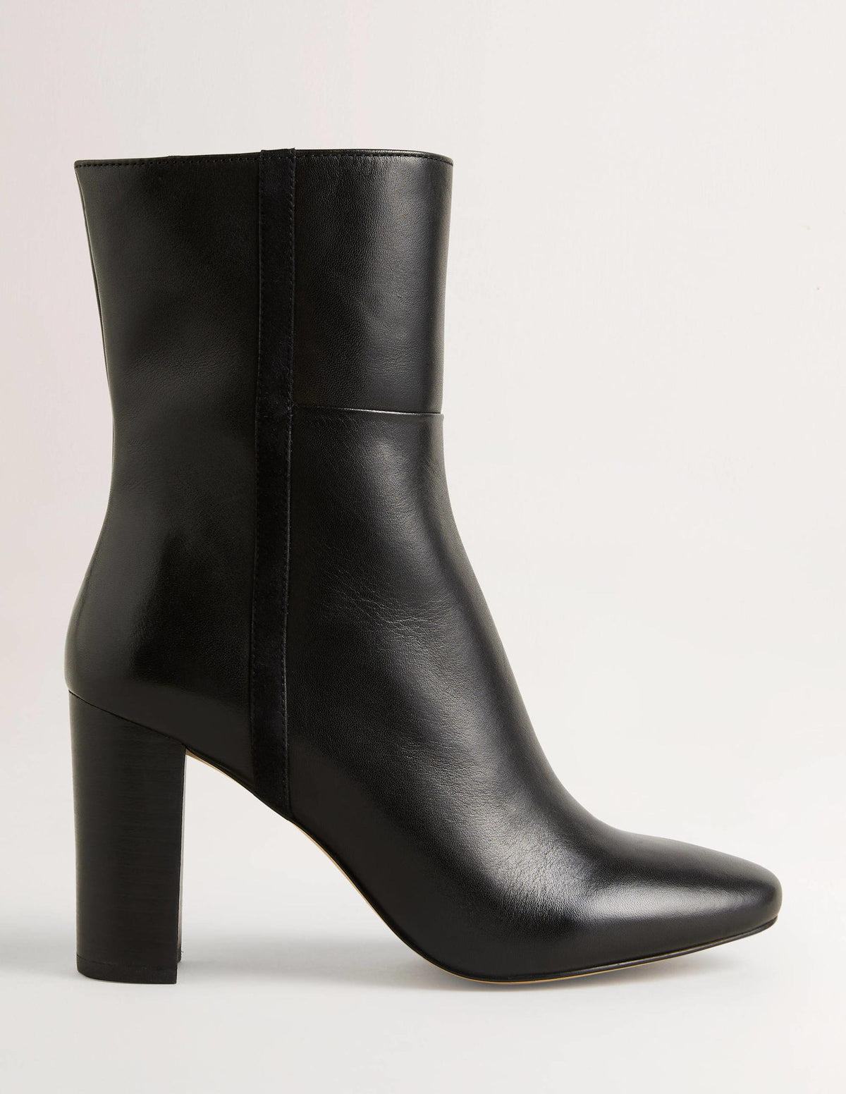 Leather Ankle Boots-Black - Image 1