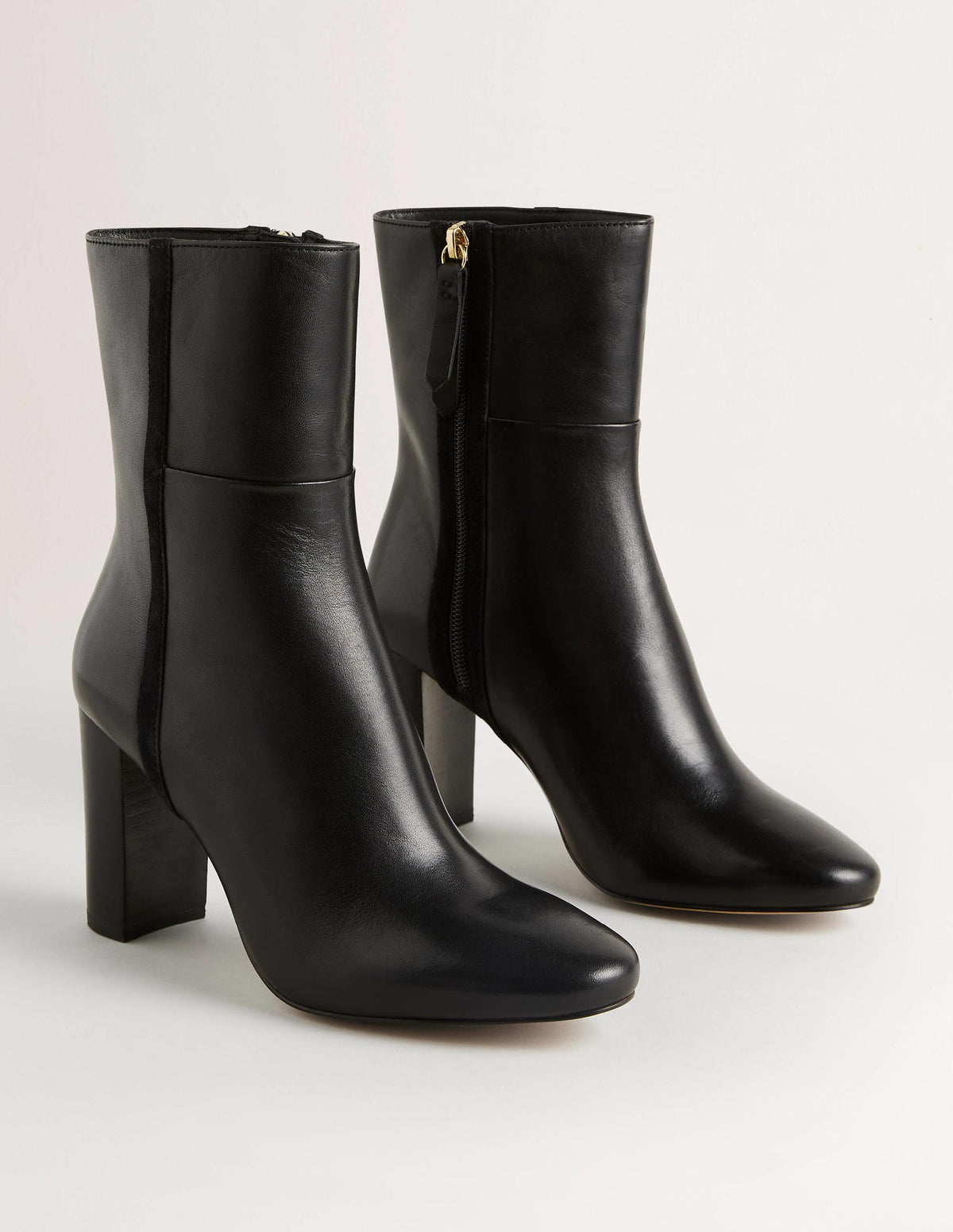 Leather Ankle Boots-Black - Image 2