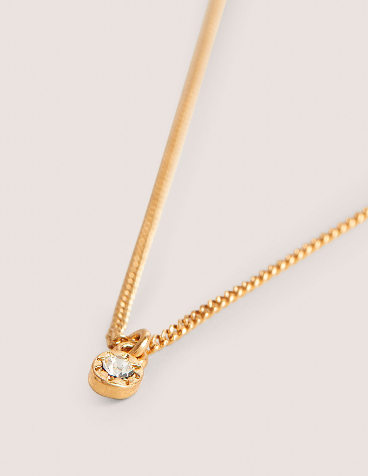 Delicate Charm Necklace-Clear Stone Star - Image 2