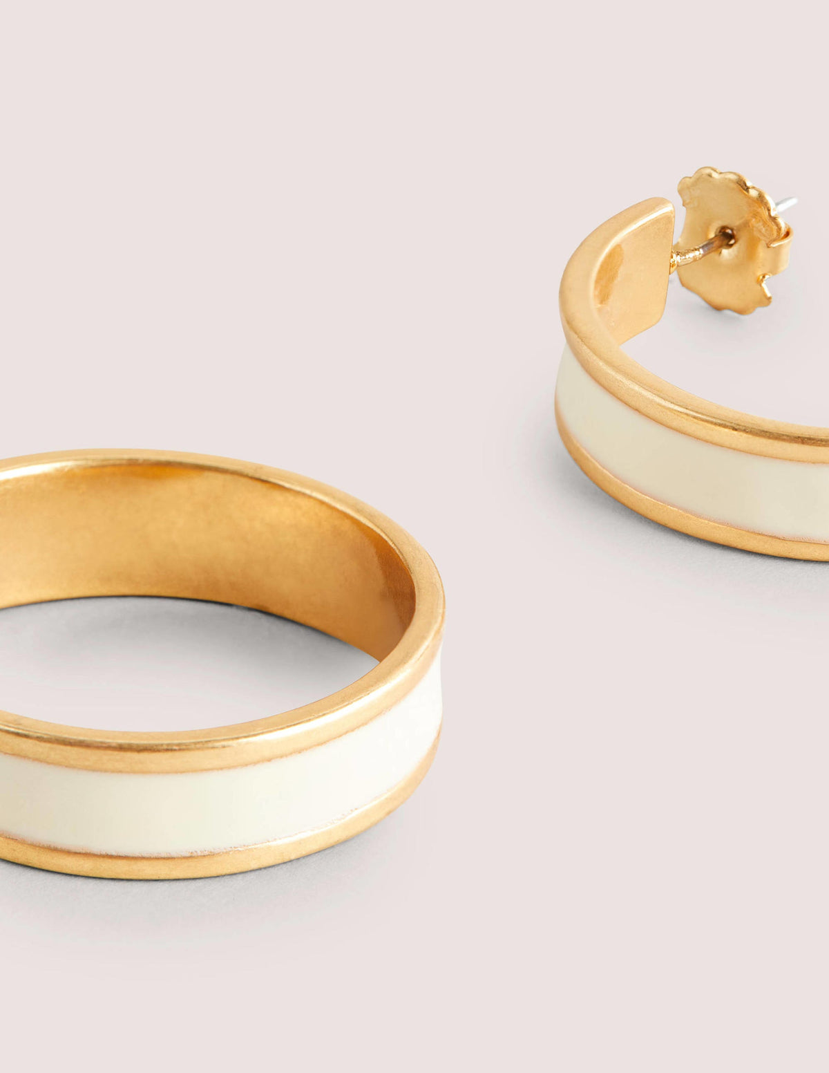 Pavé Hoop Earrings-Gold - Image 2