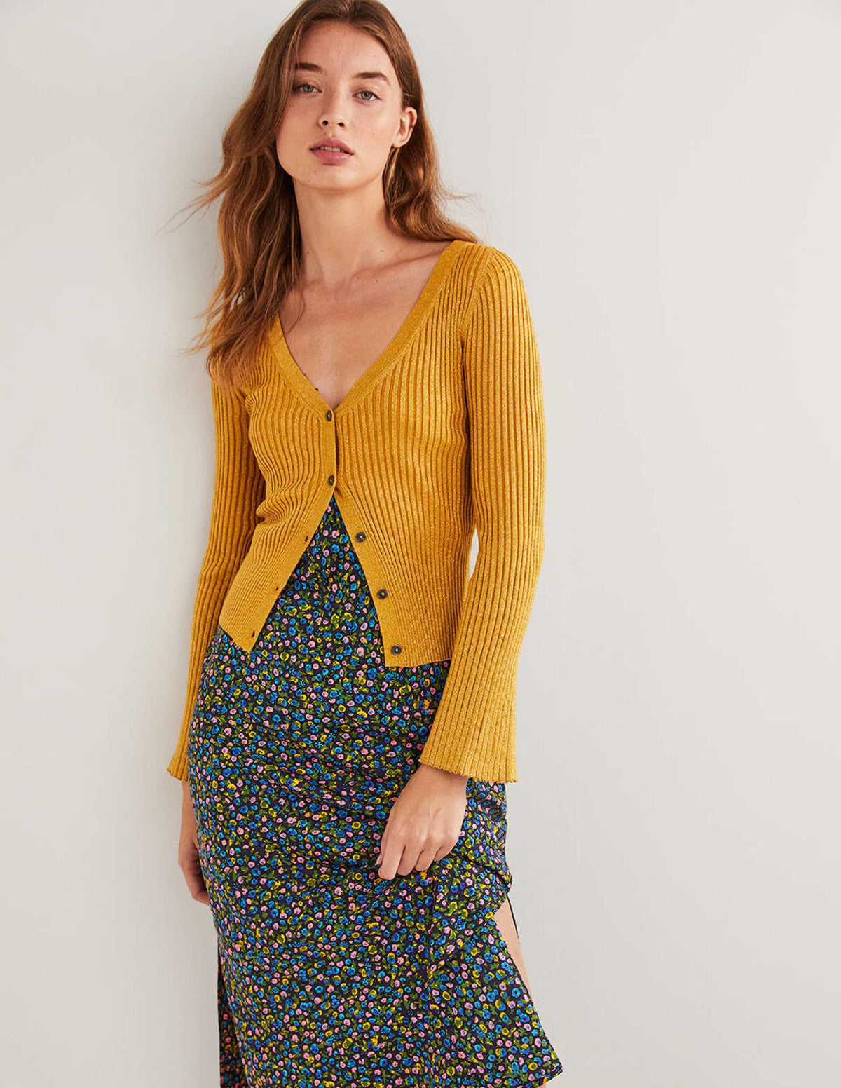 Elena Midi Slip Dress-French Navy, Floral Terrace - Image 5