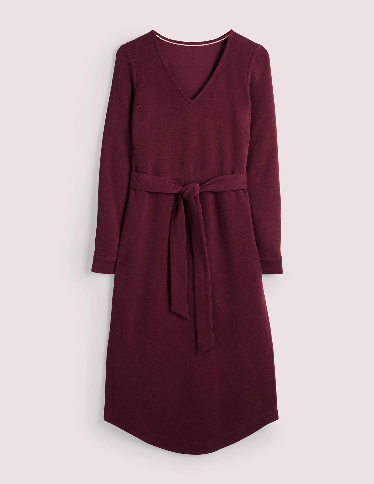 Column Jersey Midi Dress-Mulled Wine-5
