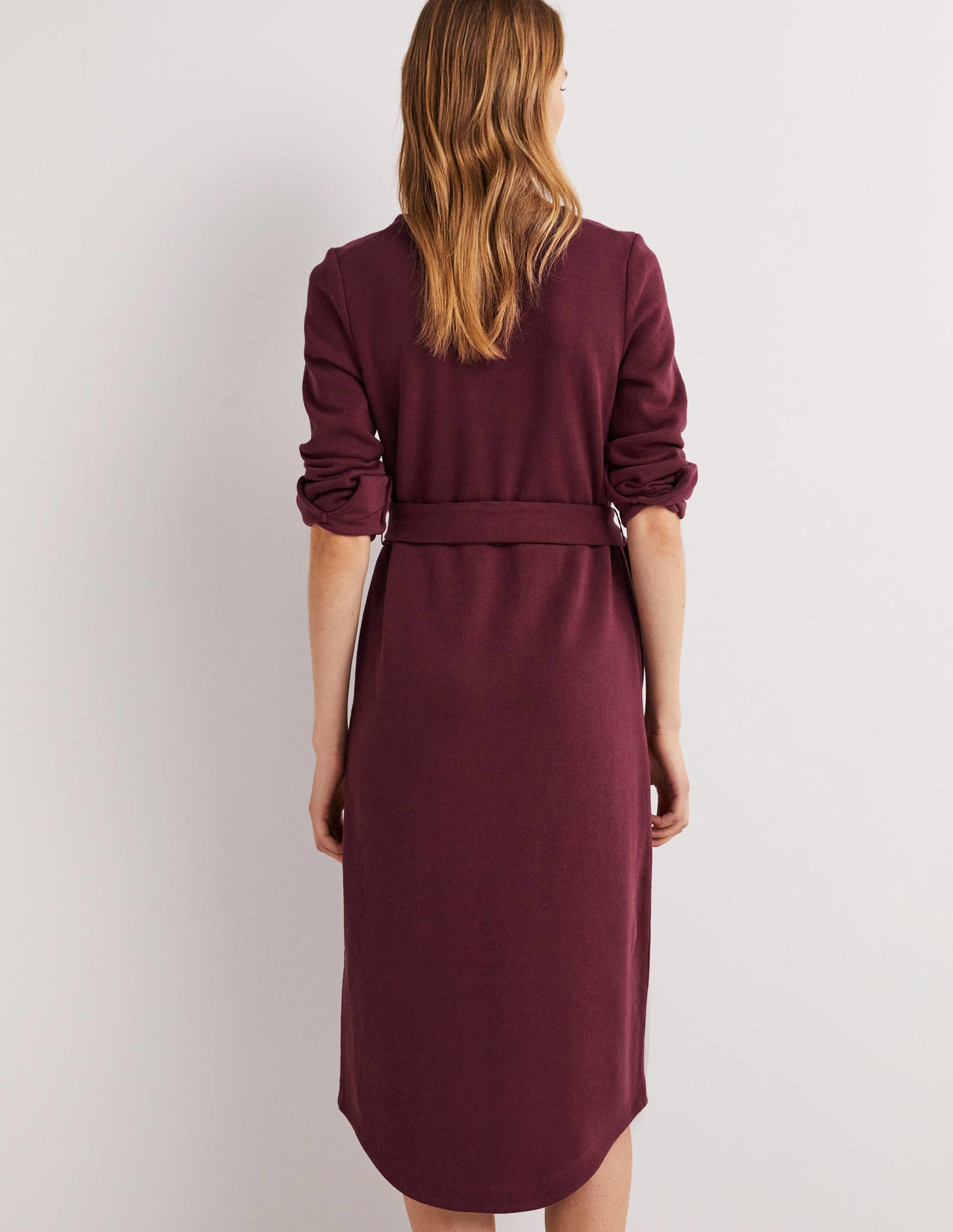 Column Jersey Midi Dress-Mulled Wine-3