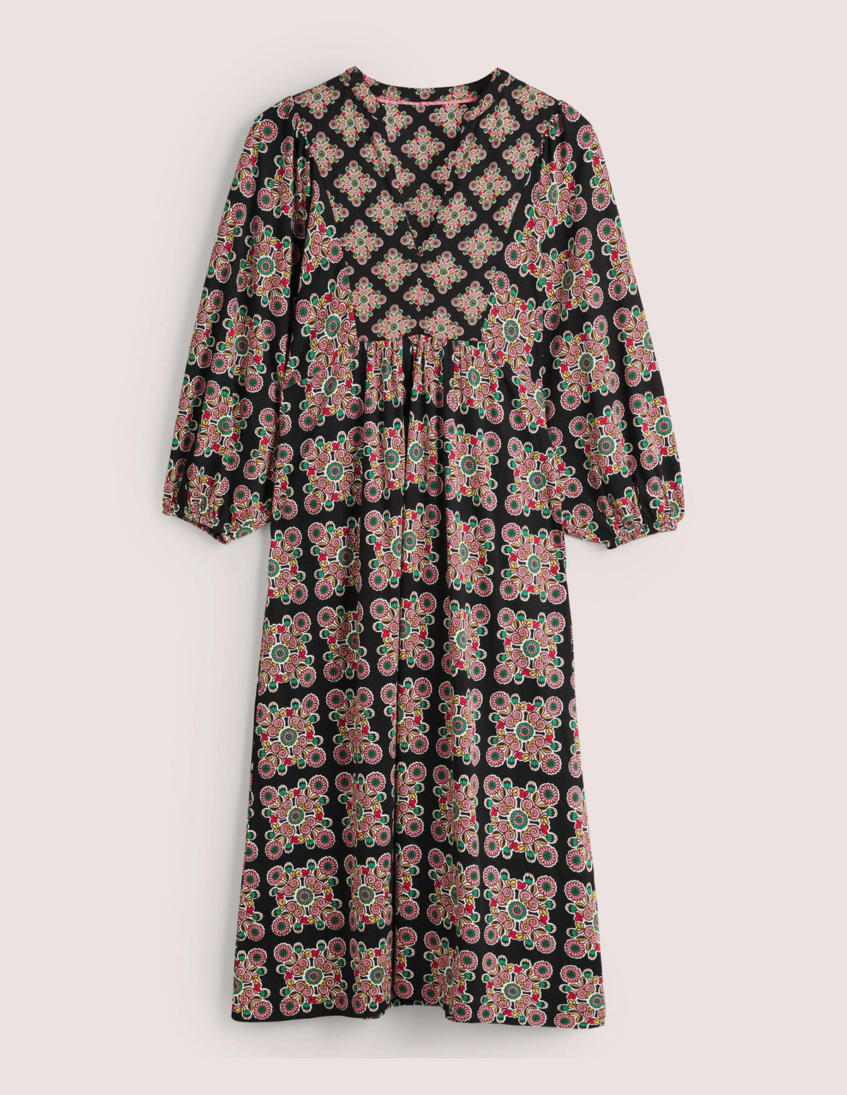 Jersey Midi Dress-Multi, Daisy Illusion Tile - Image 6