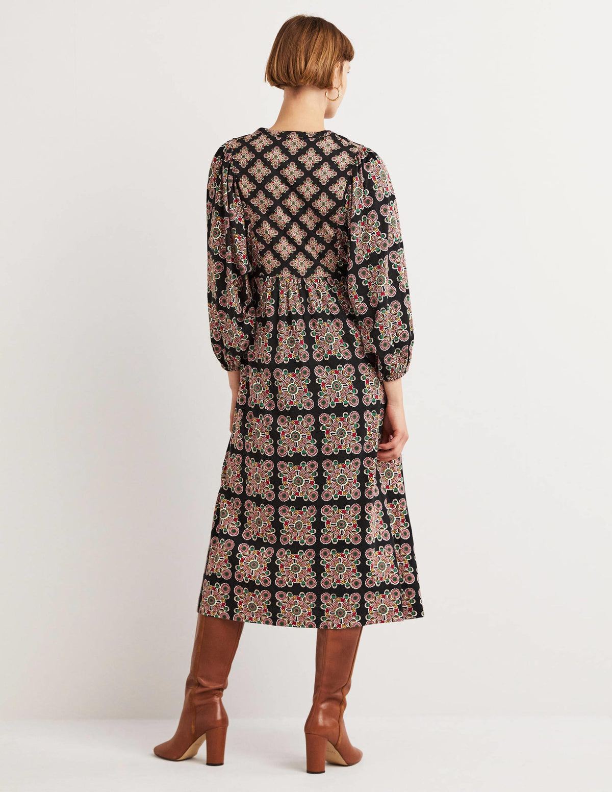 Jersey Midi Dress-Multi, Daisy Illusion Tile-3