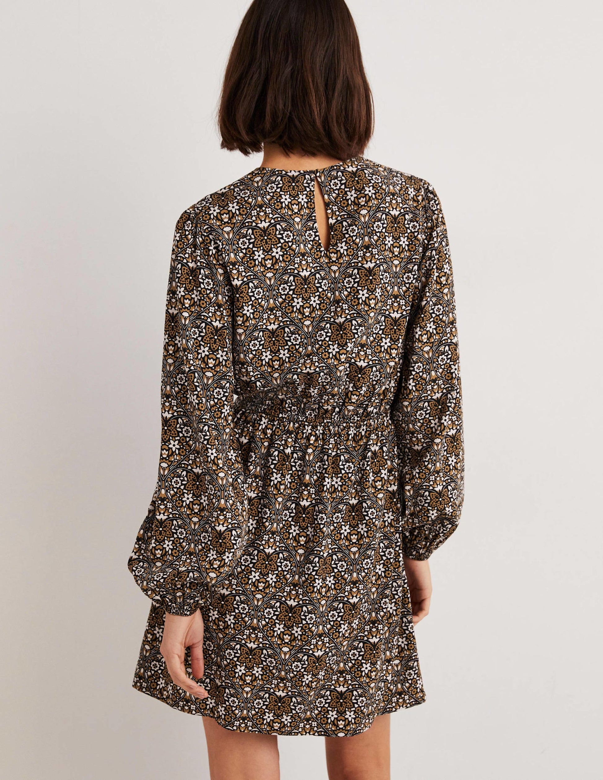 Crew Neck Dress-Dijon, Heart Bloom-3