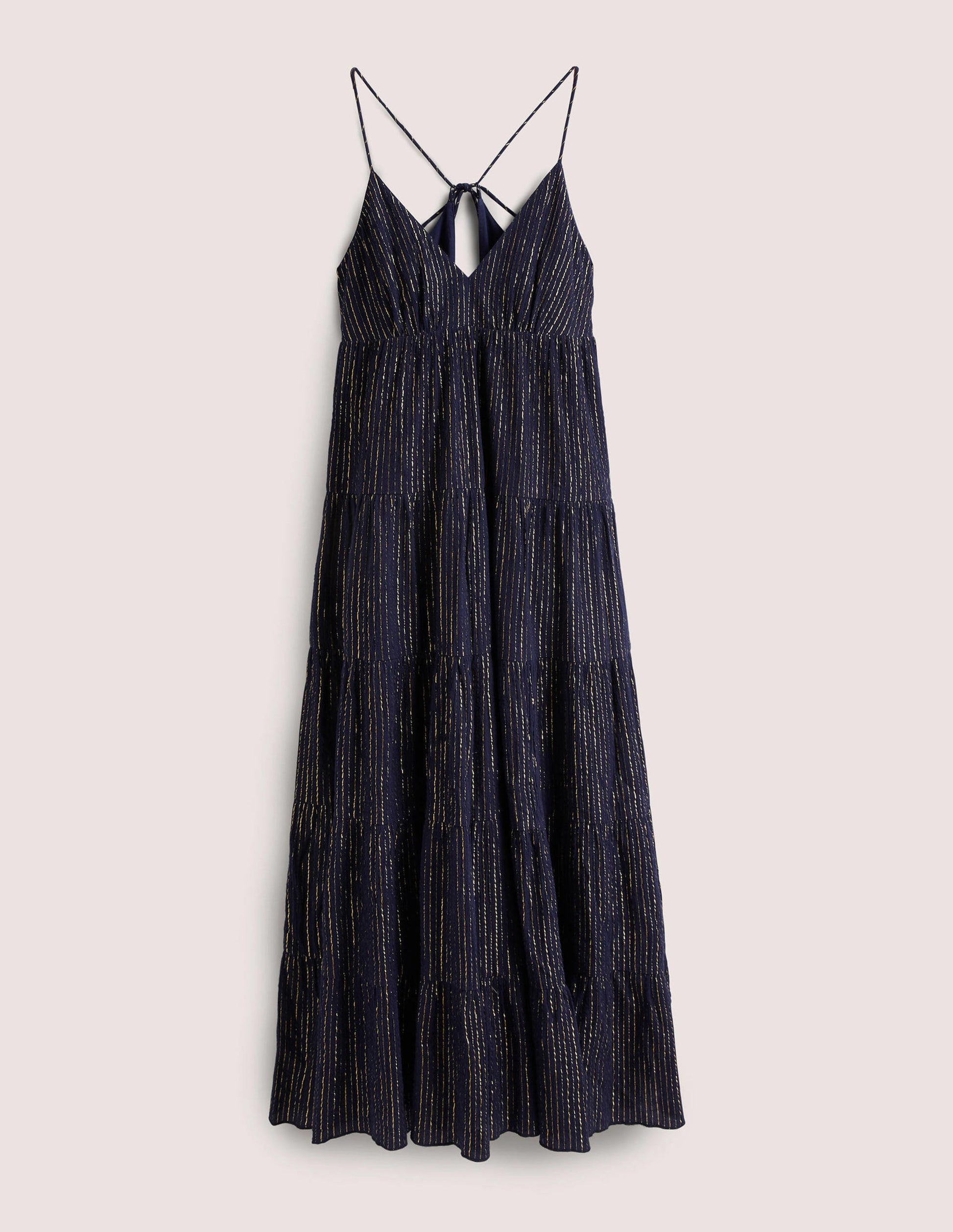 Tiered Maxi Cover up-Navy, Lurex-6