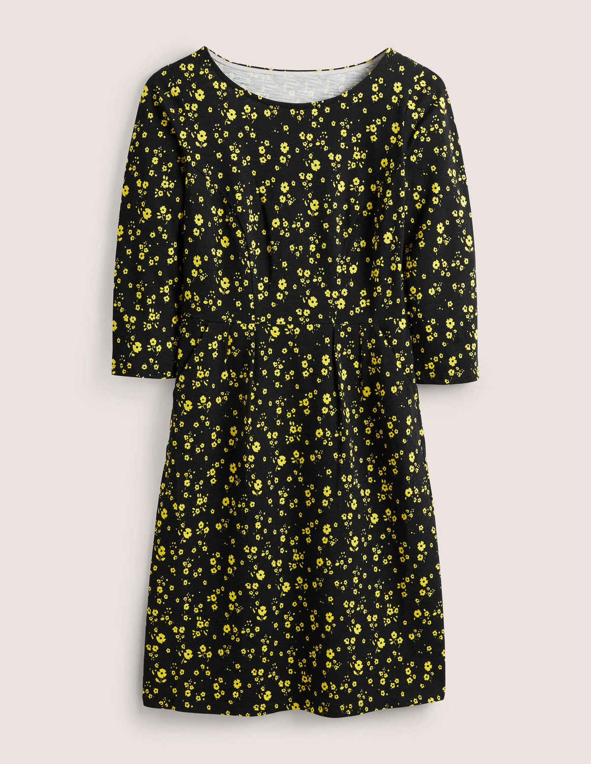 Penny Jersey Dress-Black, Floral Sprig - Image 5
