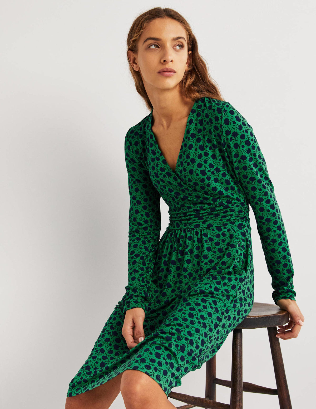 Layla Jersey Dress-Sapling, Leafy Bud-4