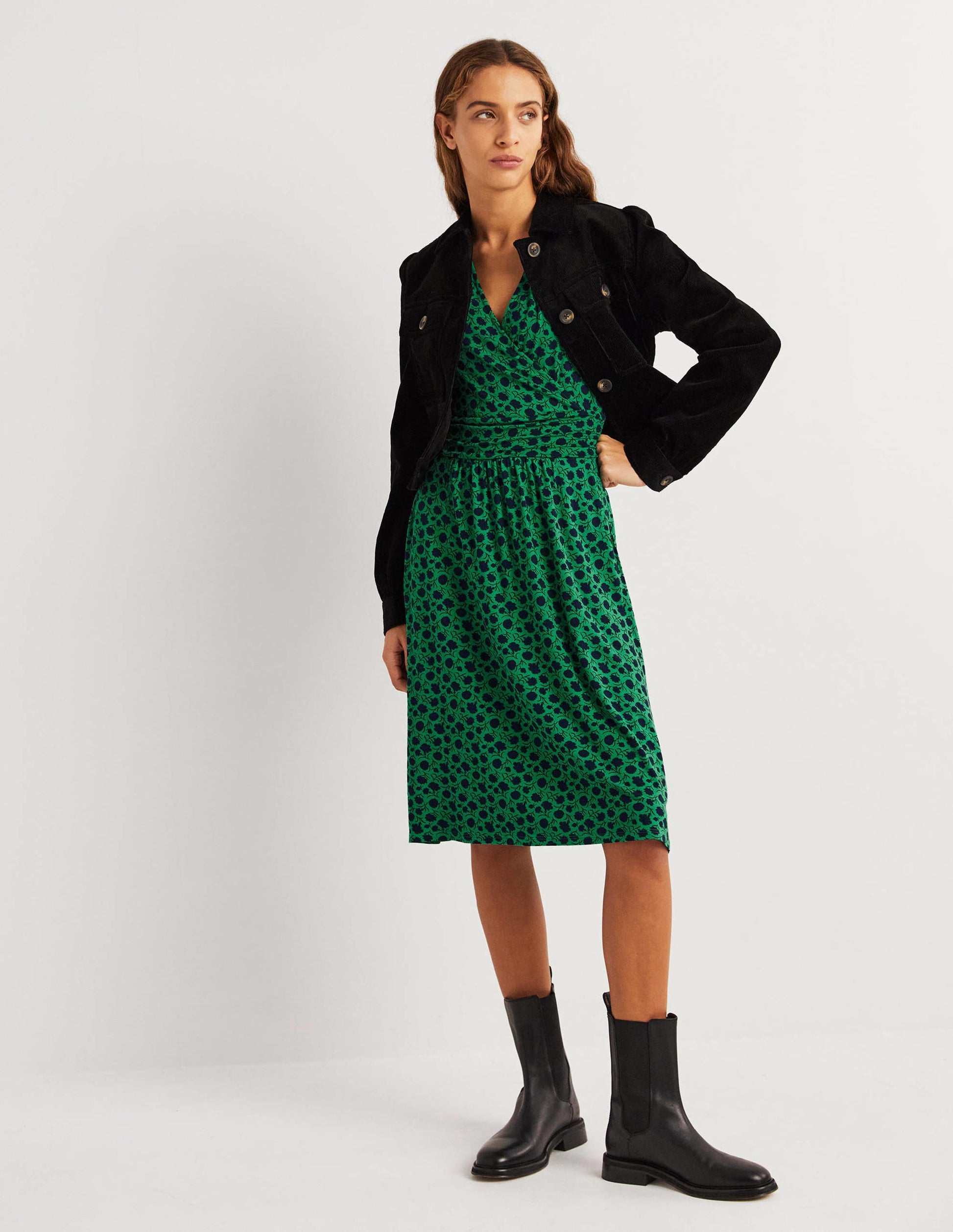 Layla Jersey Dress-Sapling, Leafy Bud-5